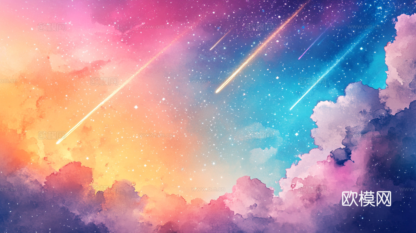 梦幻云彩科幻电视屏幕