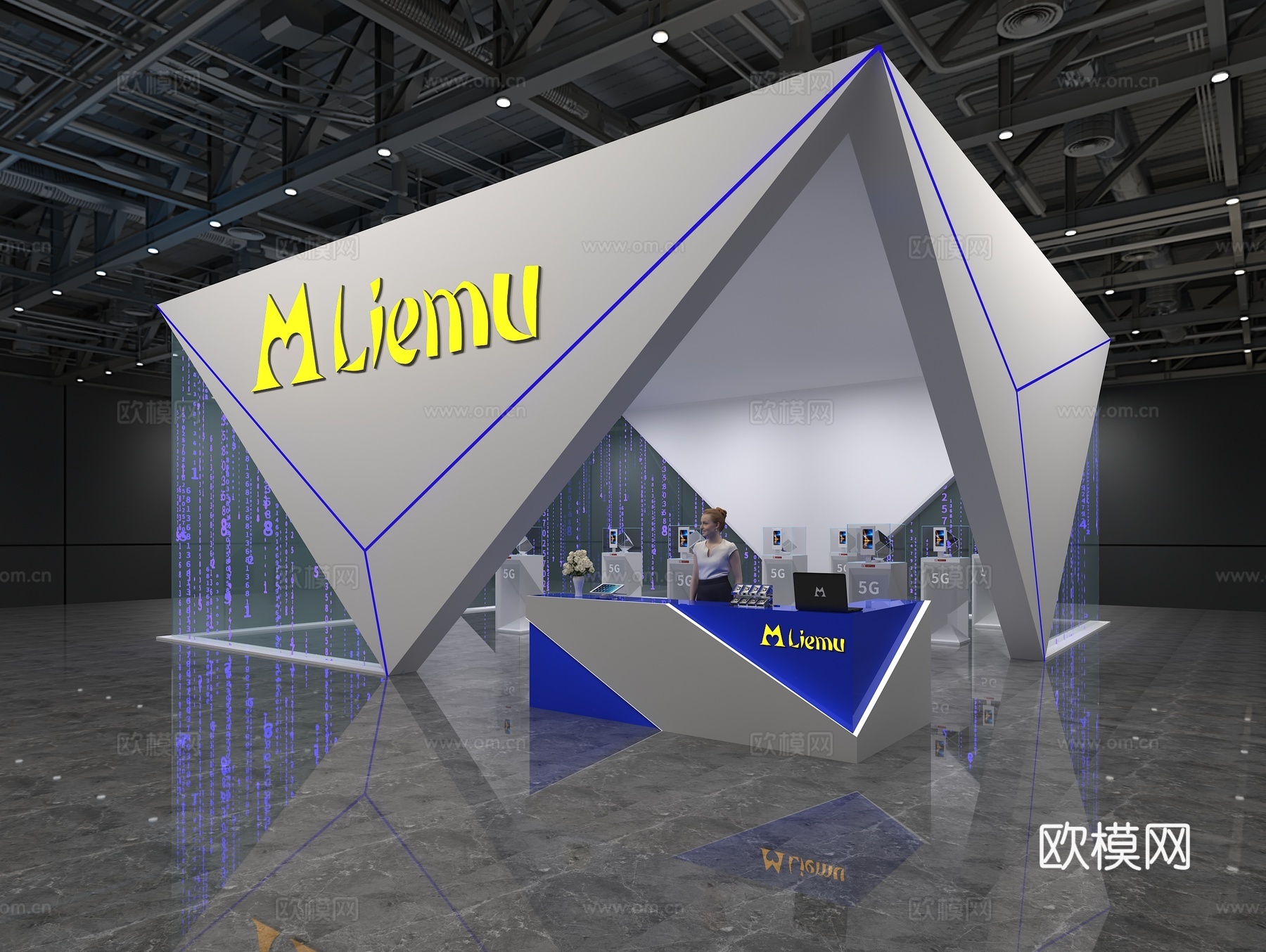 现代展览3d模型