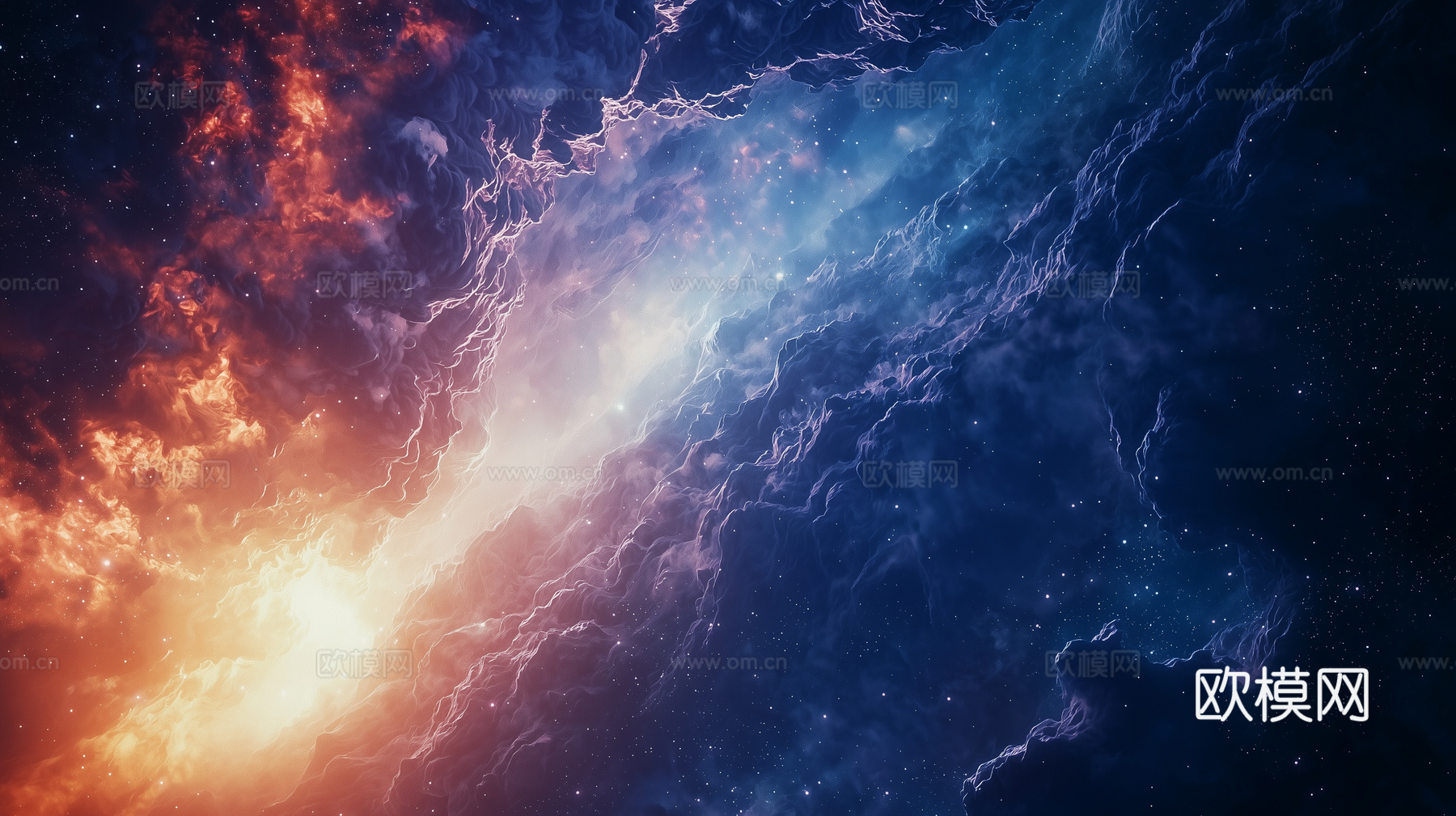 梦幻云彩科幻电视屏幕