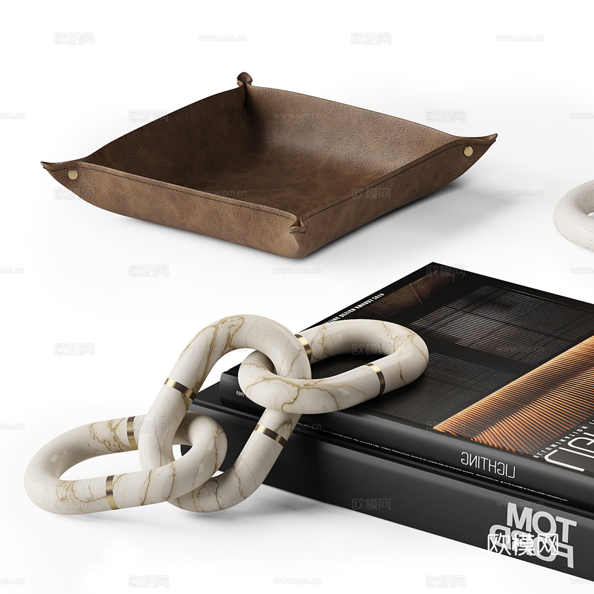 现代饰品摆件组合su模型