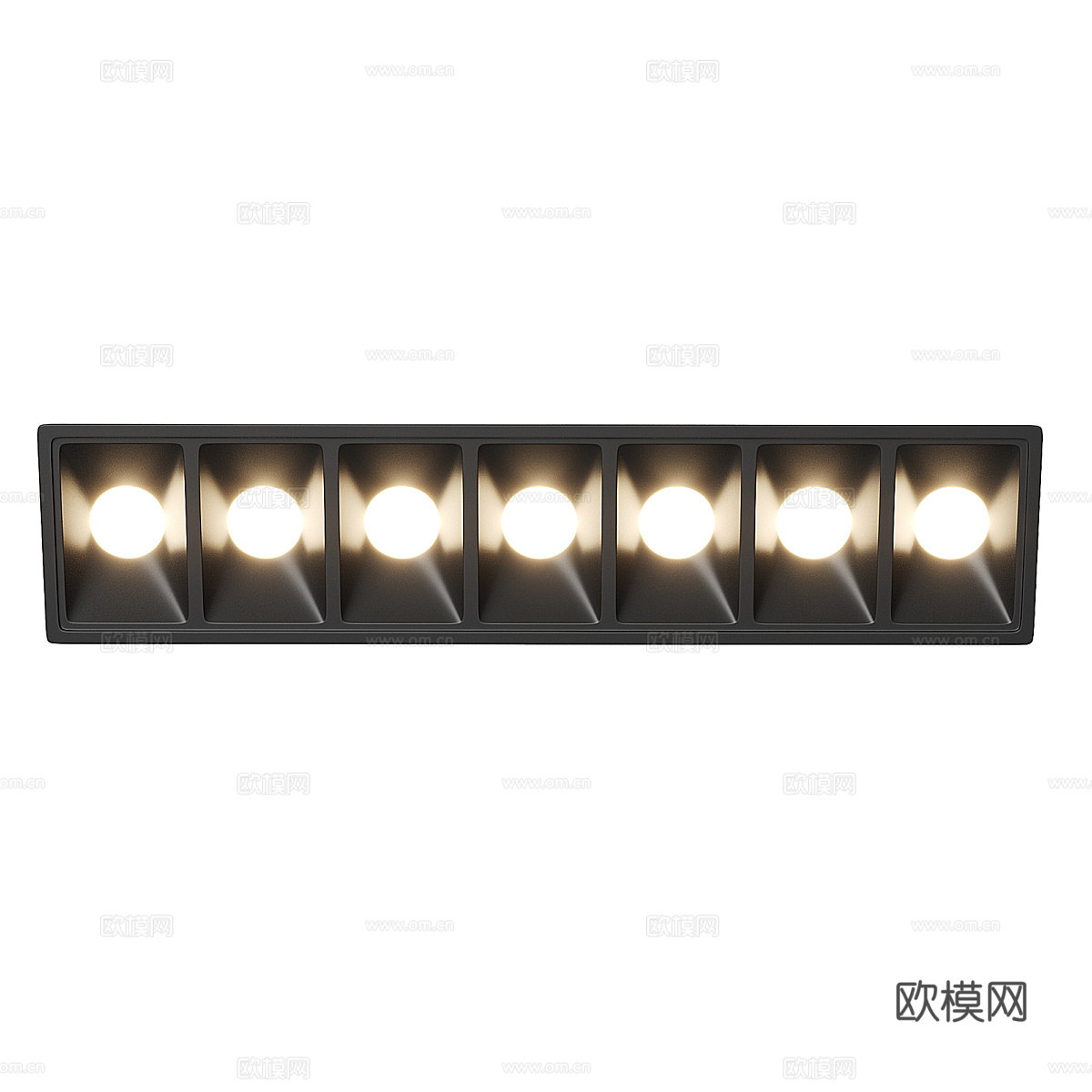现代极简磁吸灯 线性灯3d模型