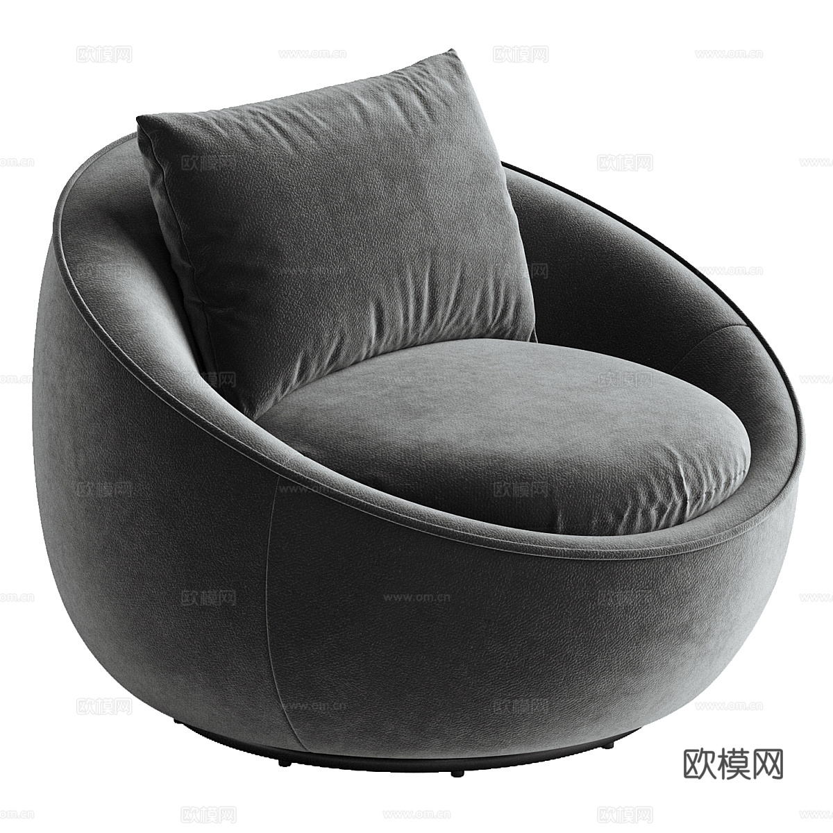 现代意式 Bloom Club 扶手椅3d模型