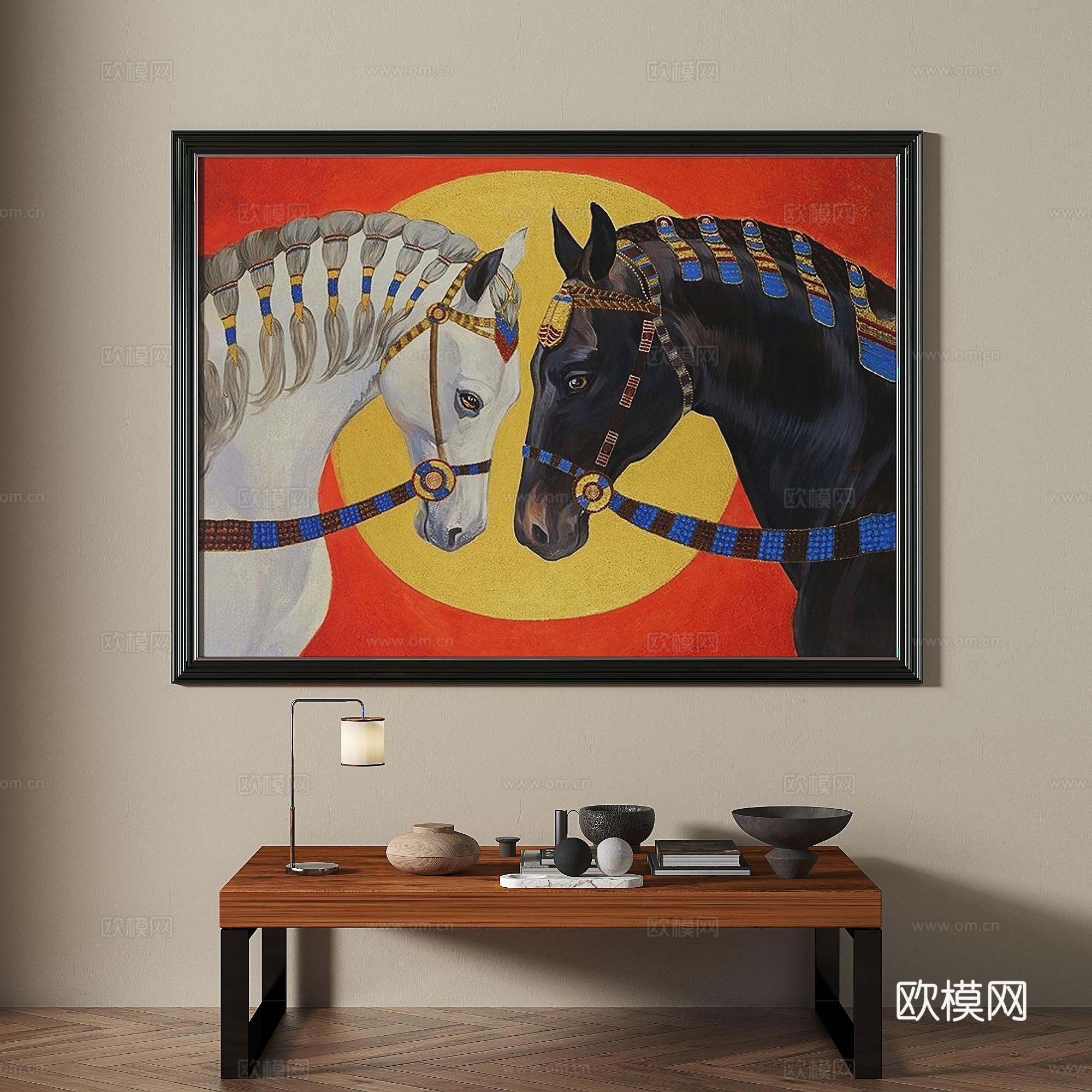 现代，法式，复古，中古，轻奢，侘寂，简约，抽象，装饰画3d模型