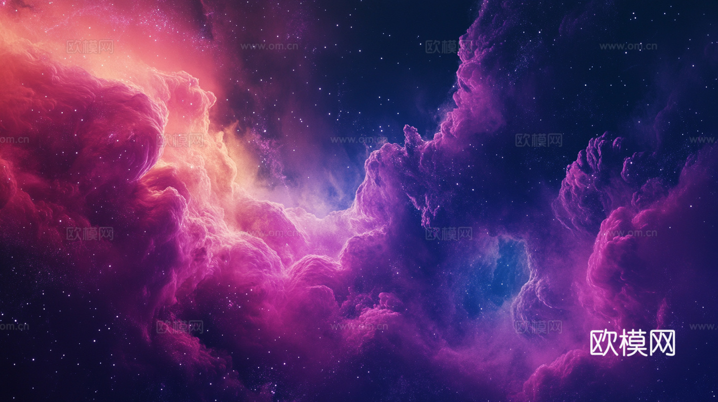 梦幻云彩科幻电视屏幕