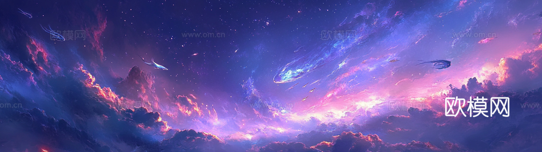 梦幻云彩科幻电视屏幕下载（渲染图2）