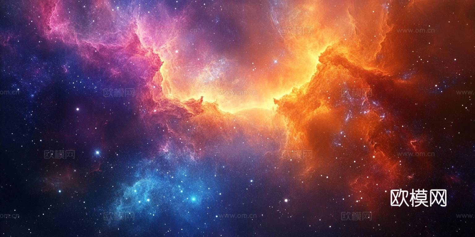 梦幻云彩科幻电视屏幕