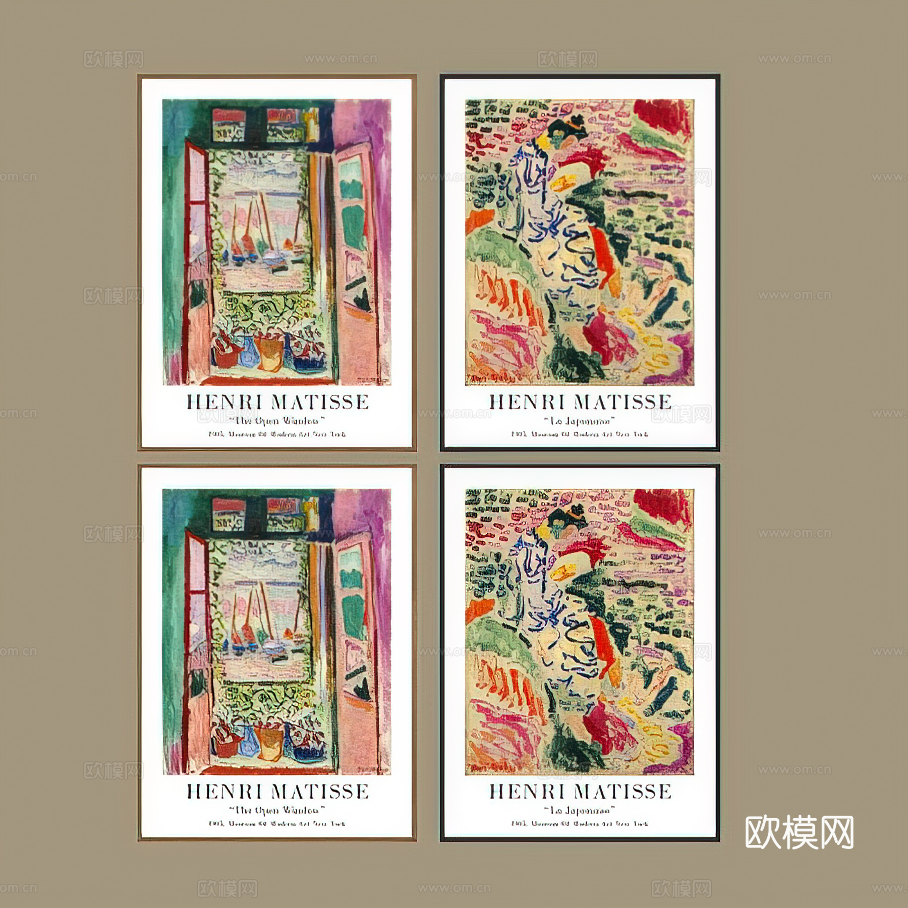 现代挂画 装饰画 中古风挂画 客厅挂画 艺术挂画su模型