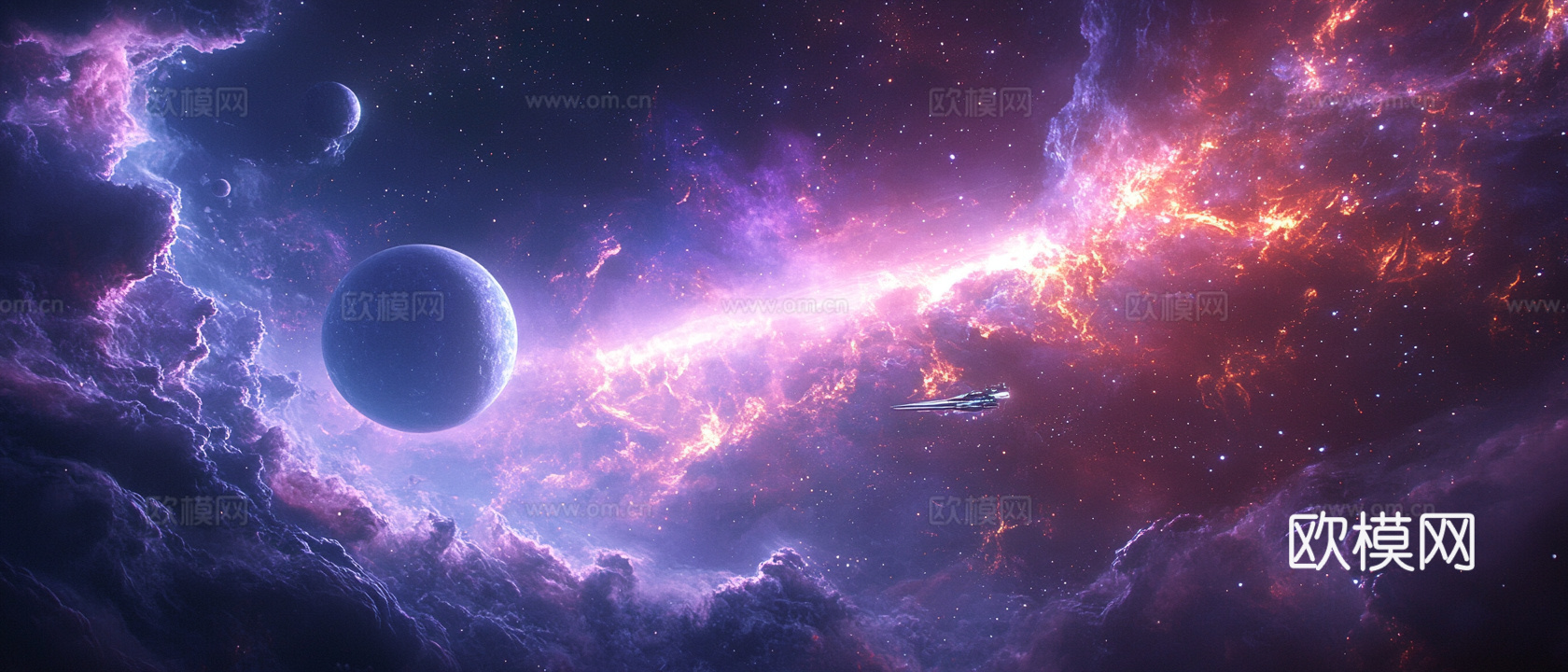 梦幻云彩科幻电视屏幕下载（渲染图4）