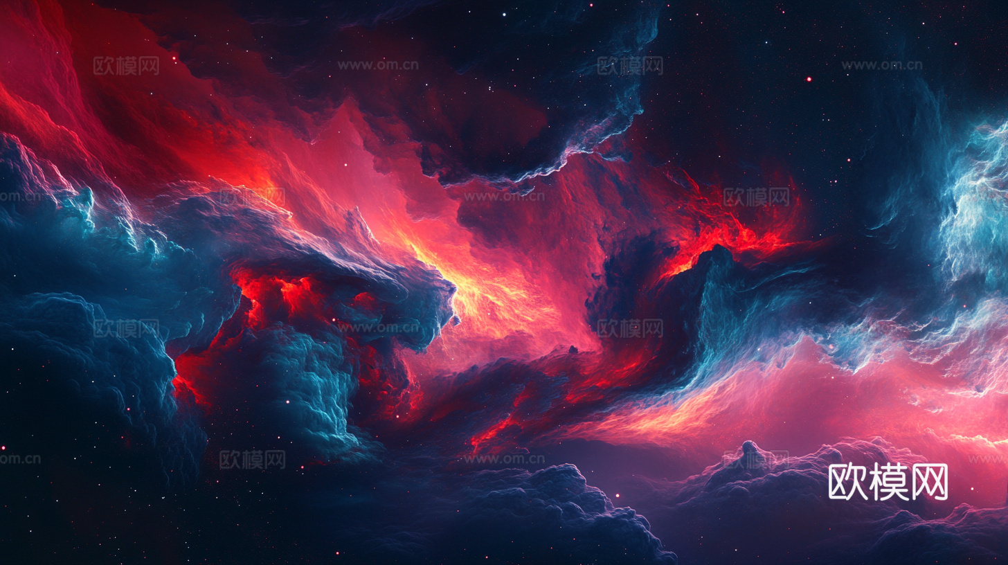 梦幻云彩科幻电视屏幕