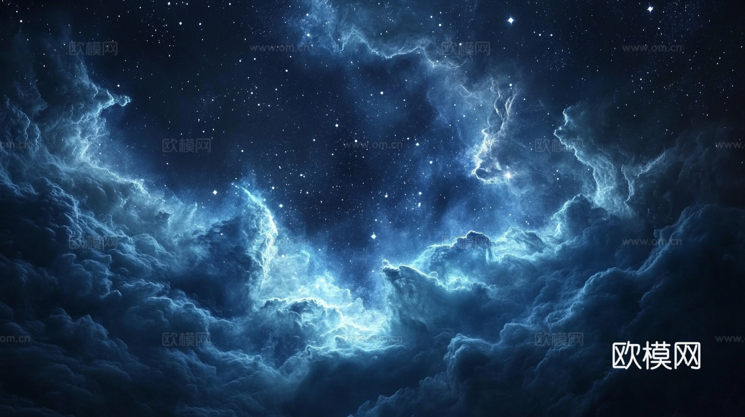 梦幻云彩科幻电视屏幕