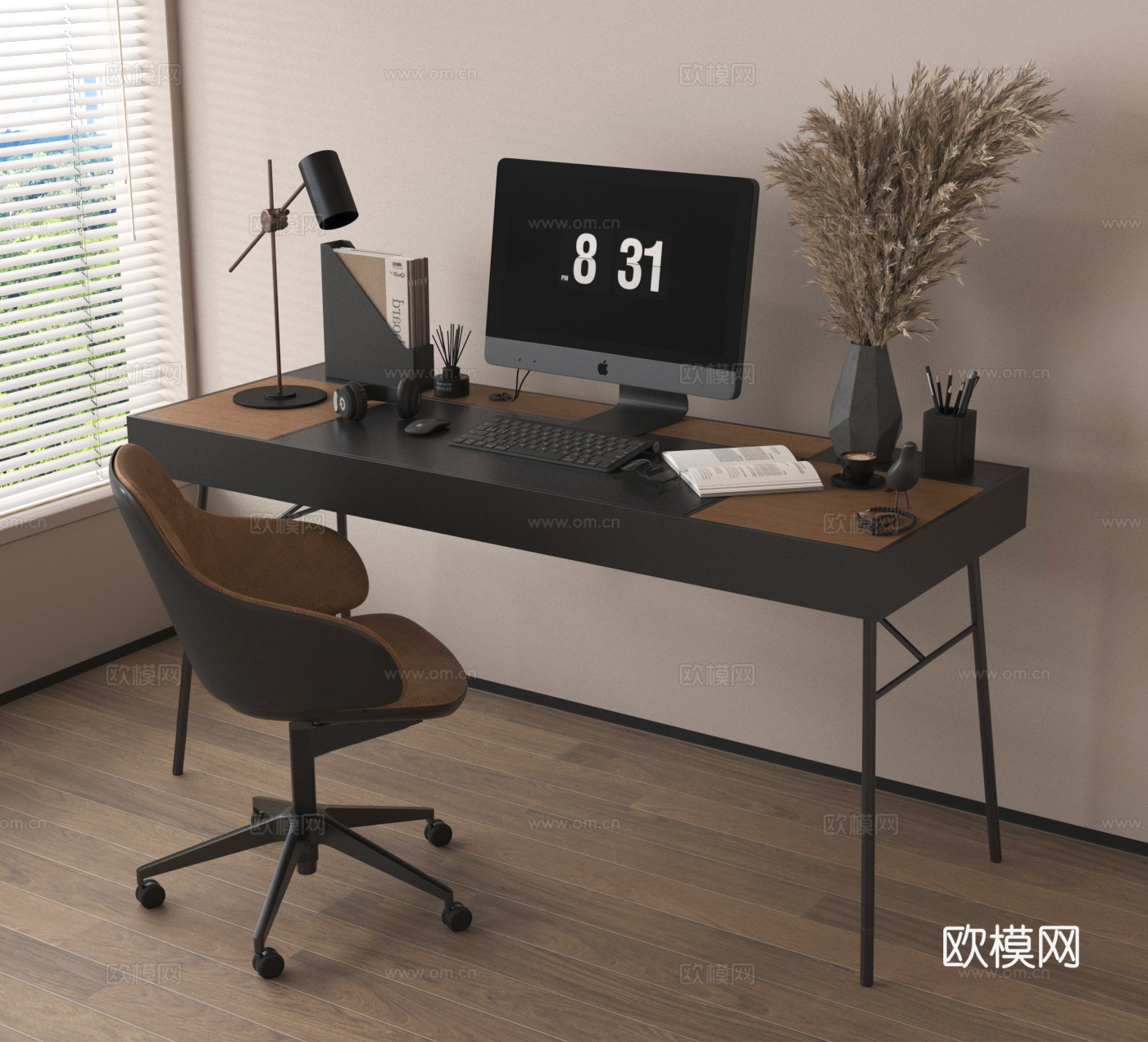 书桌 电脑桌 阅读桌 学习桌3d模型