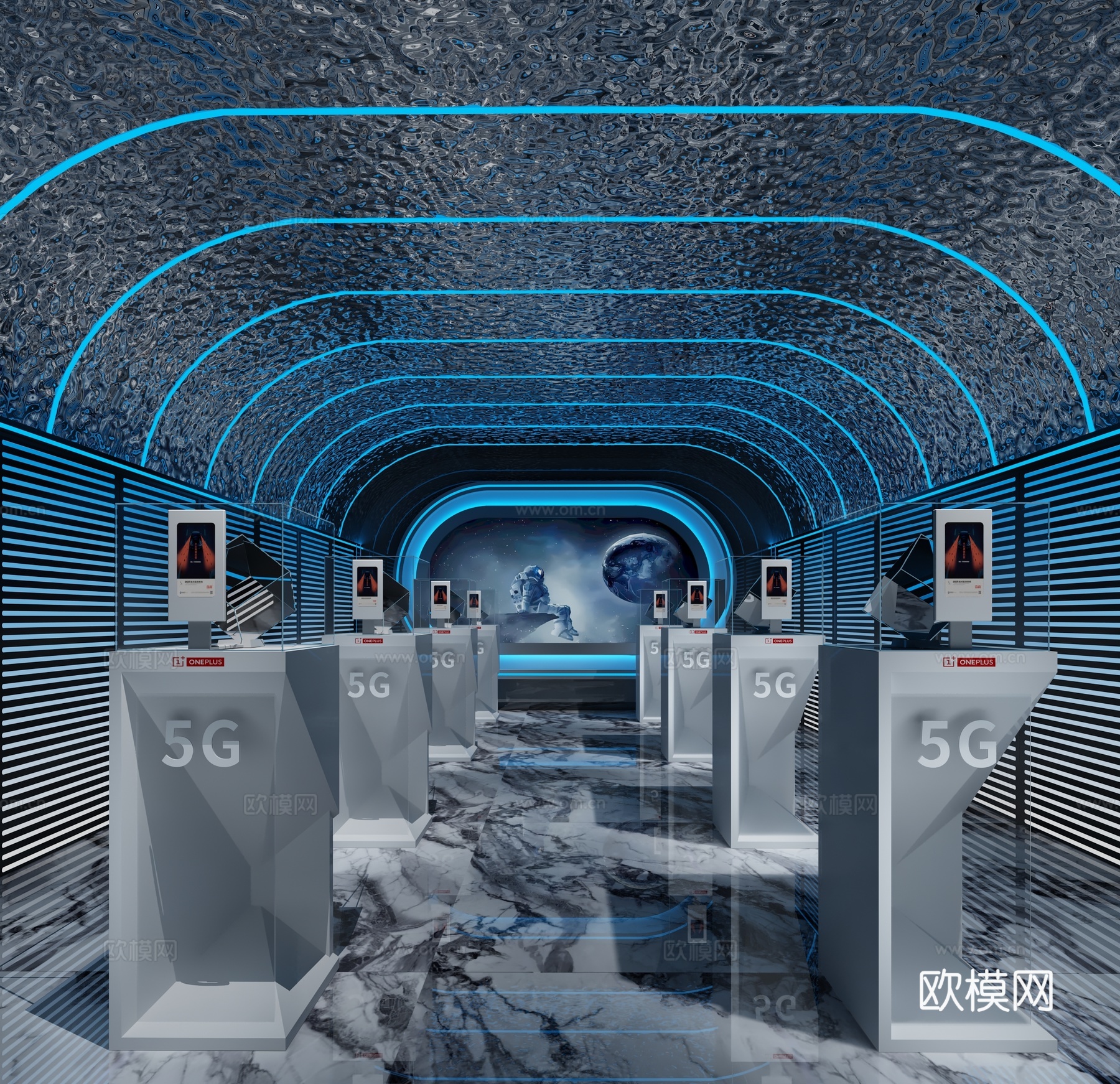 现代通讯展览3d模型