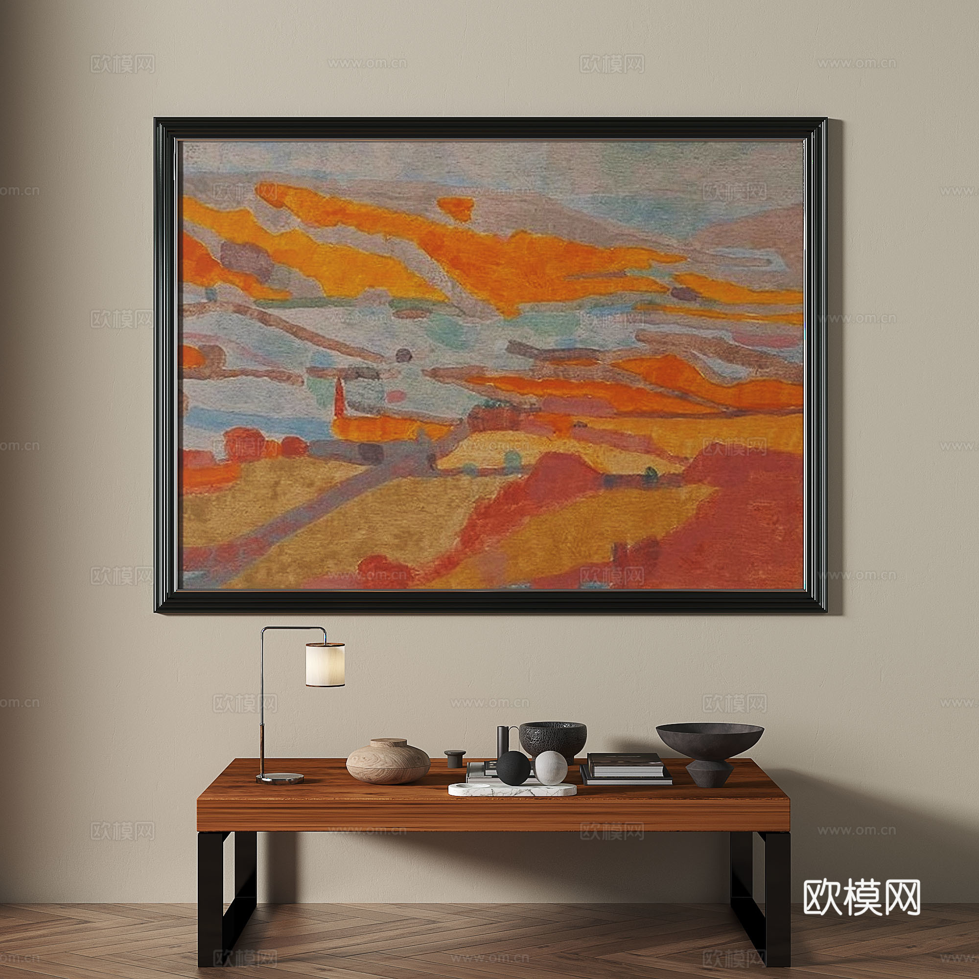 现代，法式，复古，中古，轻奢，侘寂，简约，抽象，装饰画3d模型