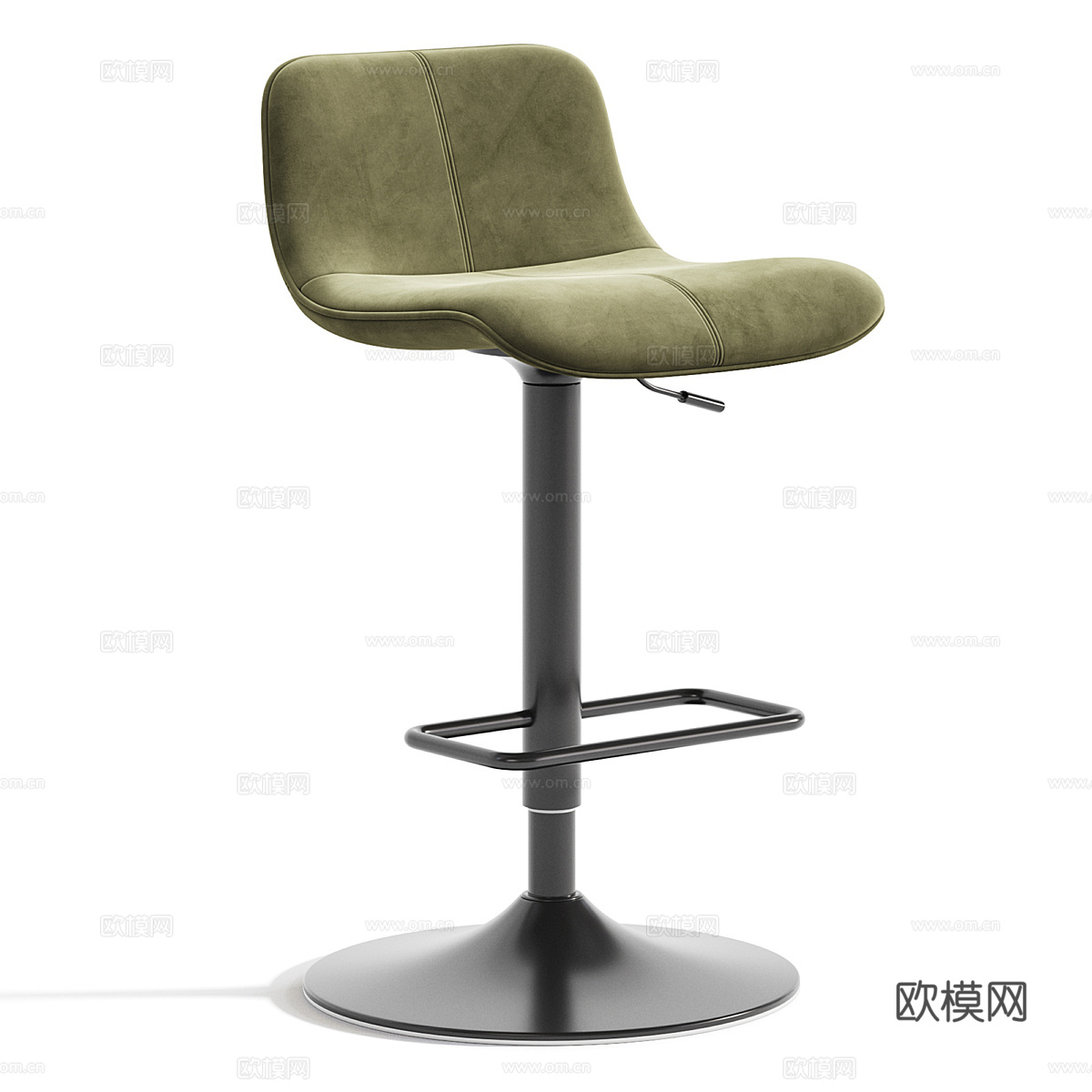 现代意式吧台椅3d模型