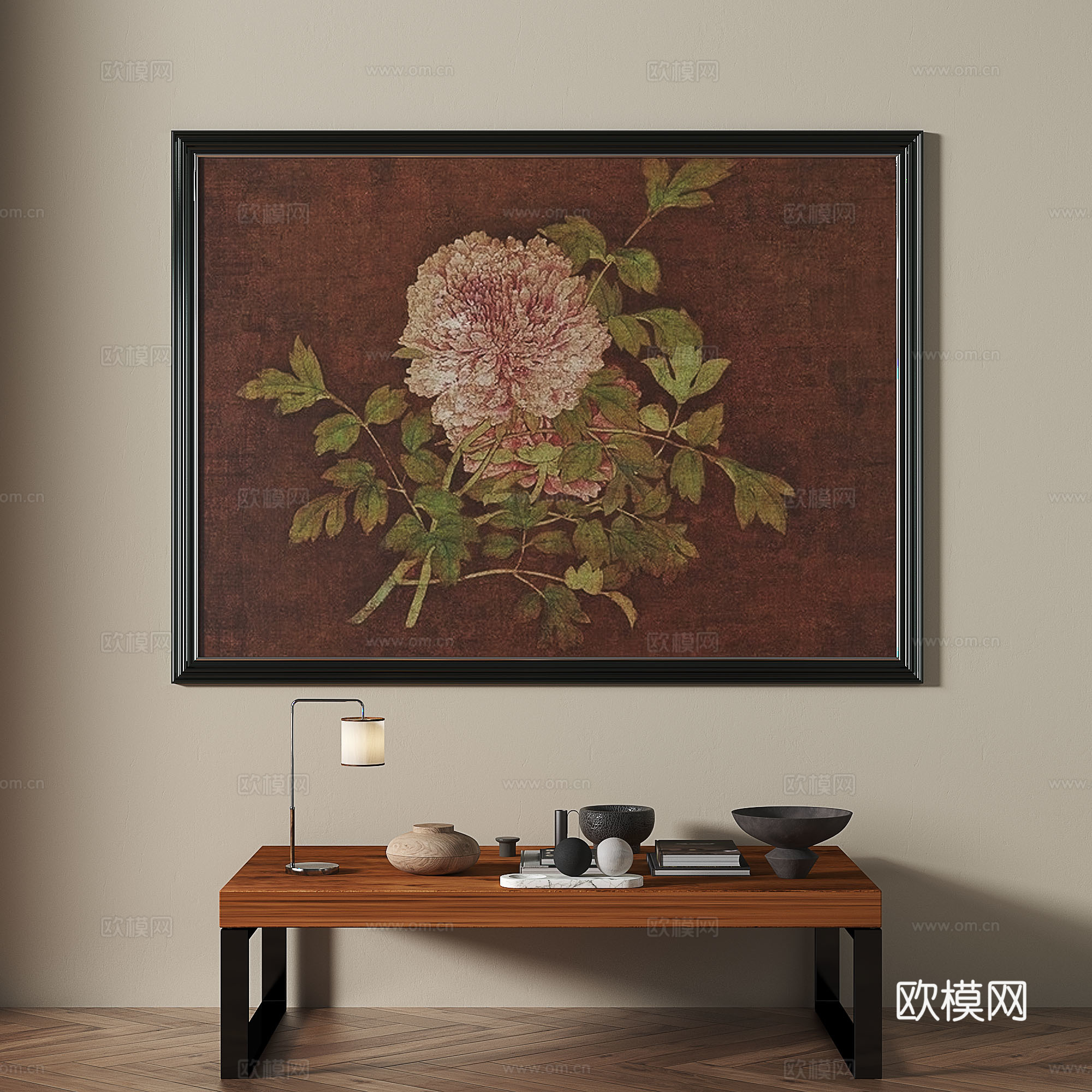 现代，法式，复古，中古，轻奢，侘寂，简约，抽象，装饰画3d模型