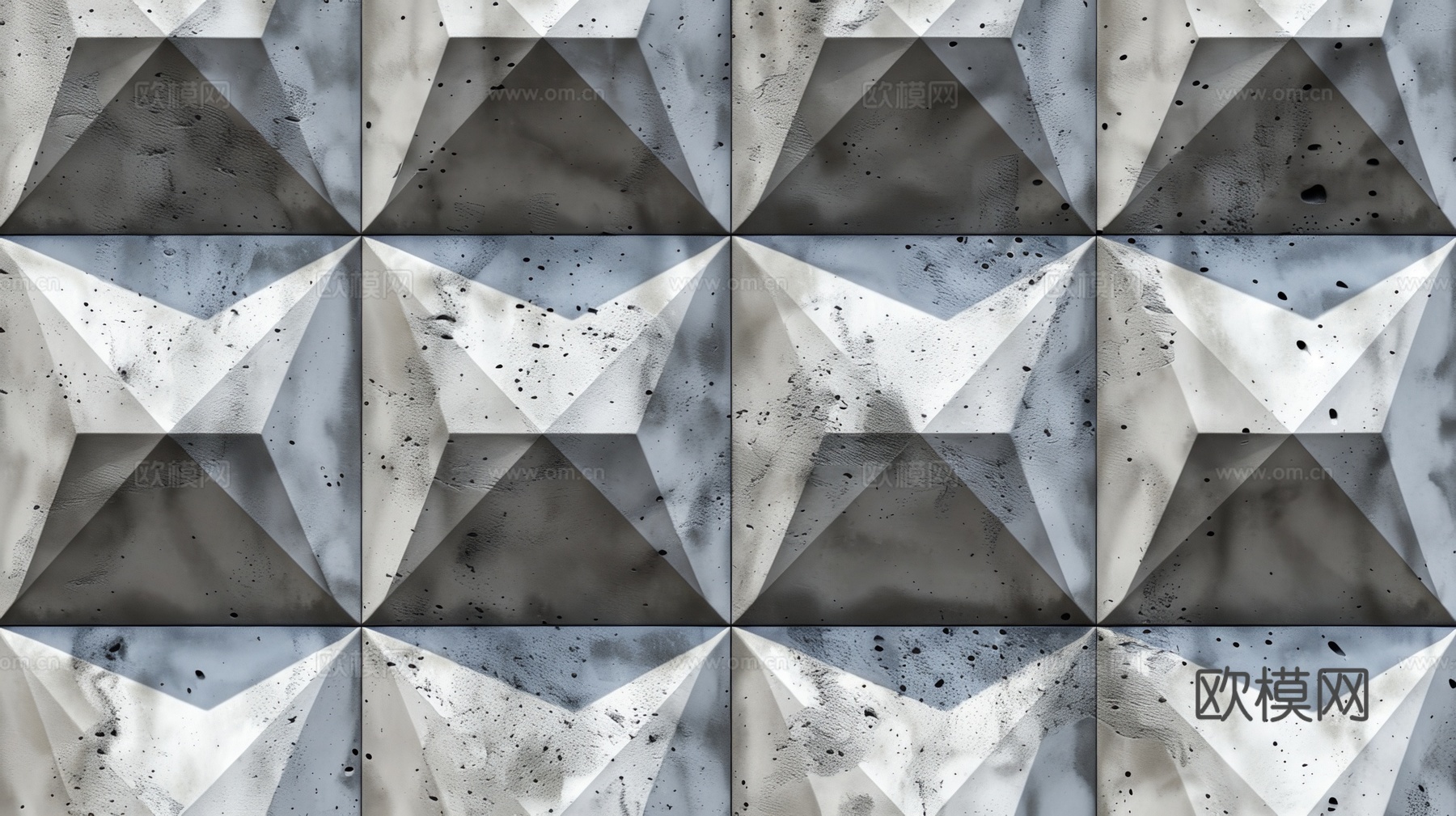 3D浮雕立体砖墙背景下载（渲染图3）