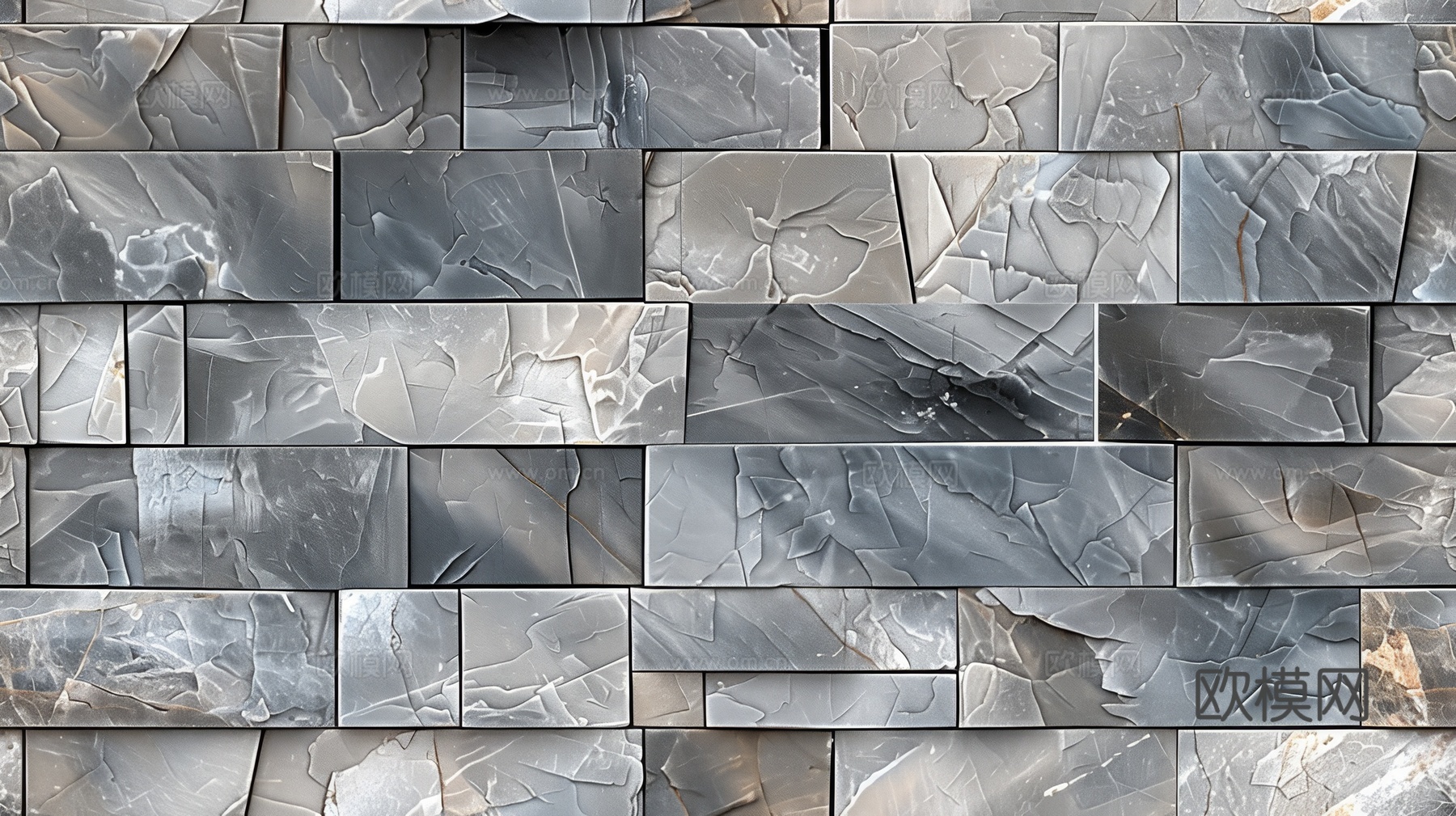 3D浮雕立体砖墙背景下载（渲染图2）