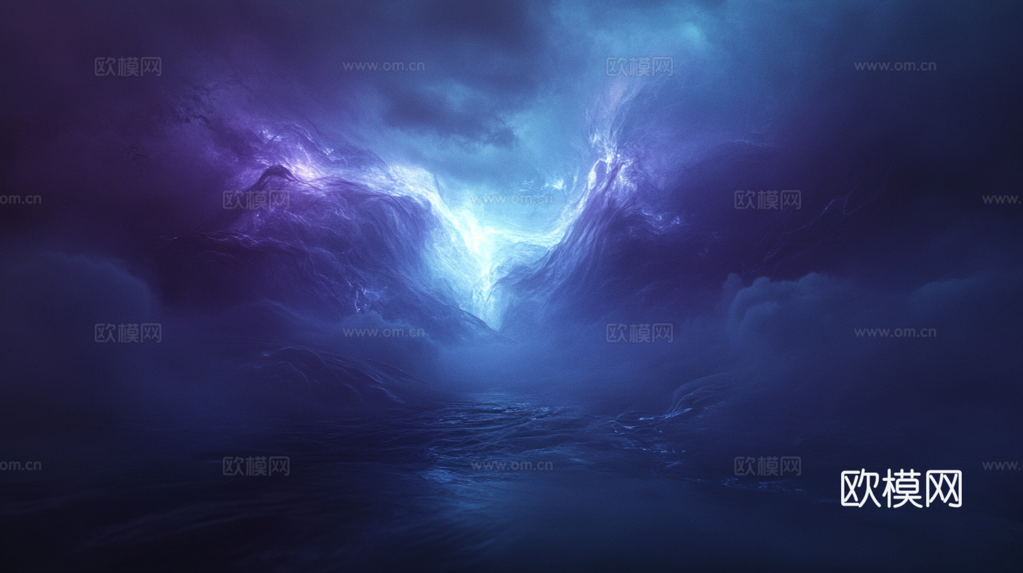 梦幻云彩科幻电视屏幕下载（渲染图1）