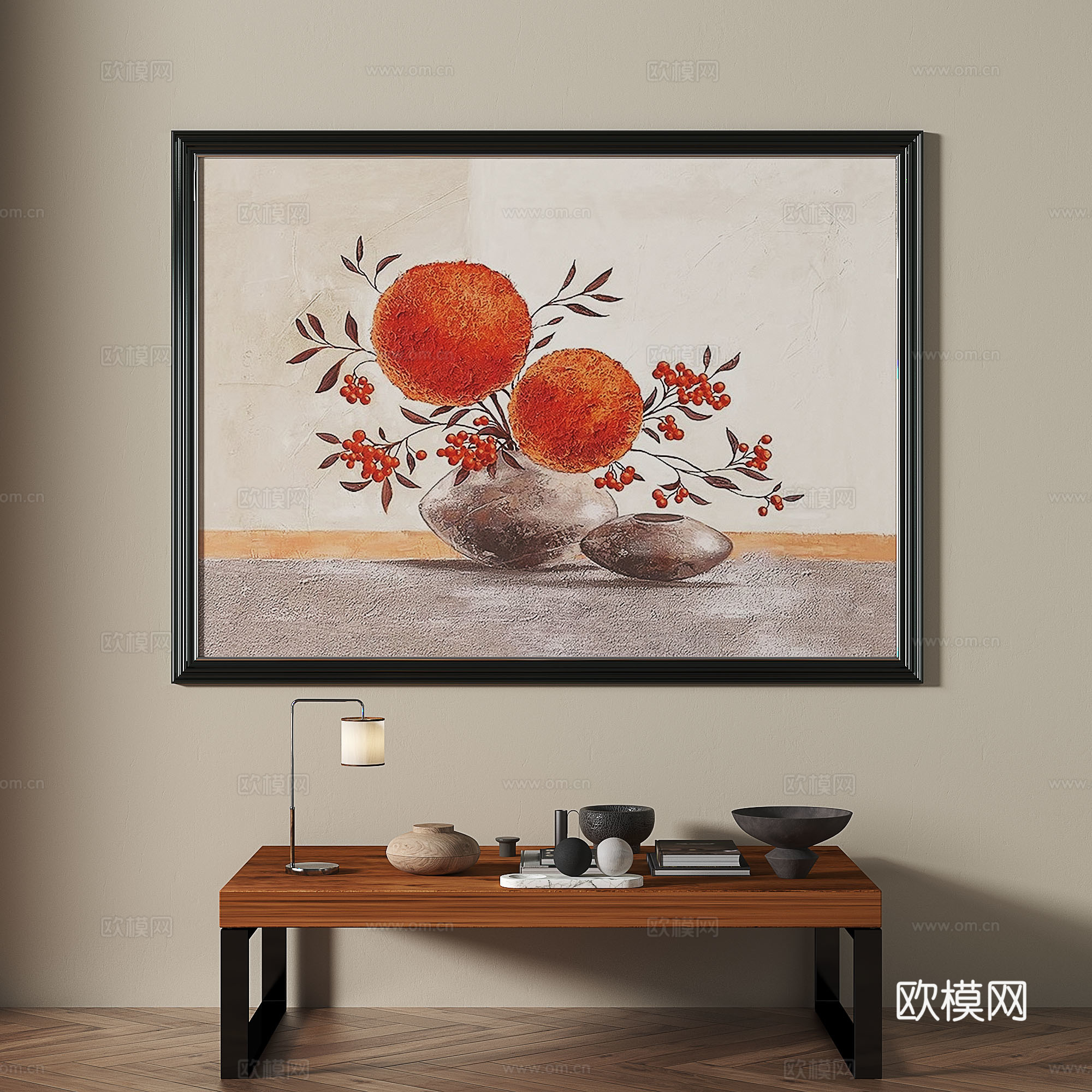现代，法式，复古，中古，轻奢，侘寂，简约，抽象，装饰画3d模型