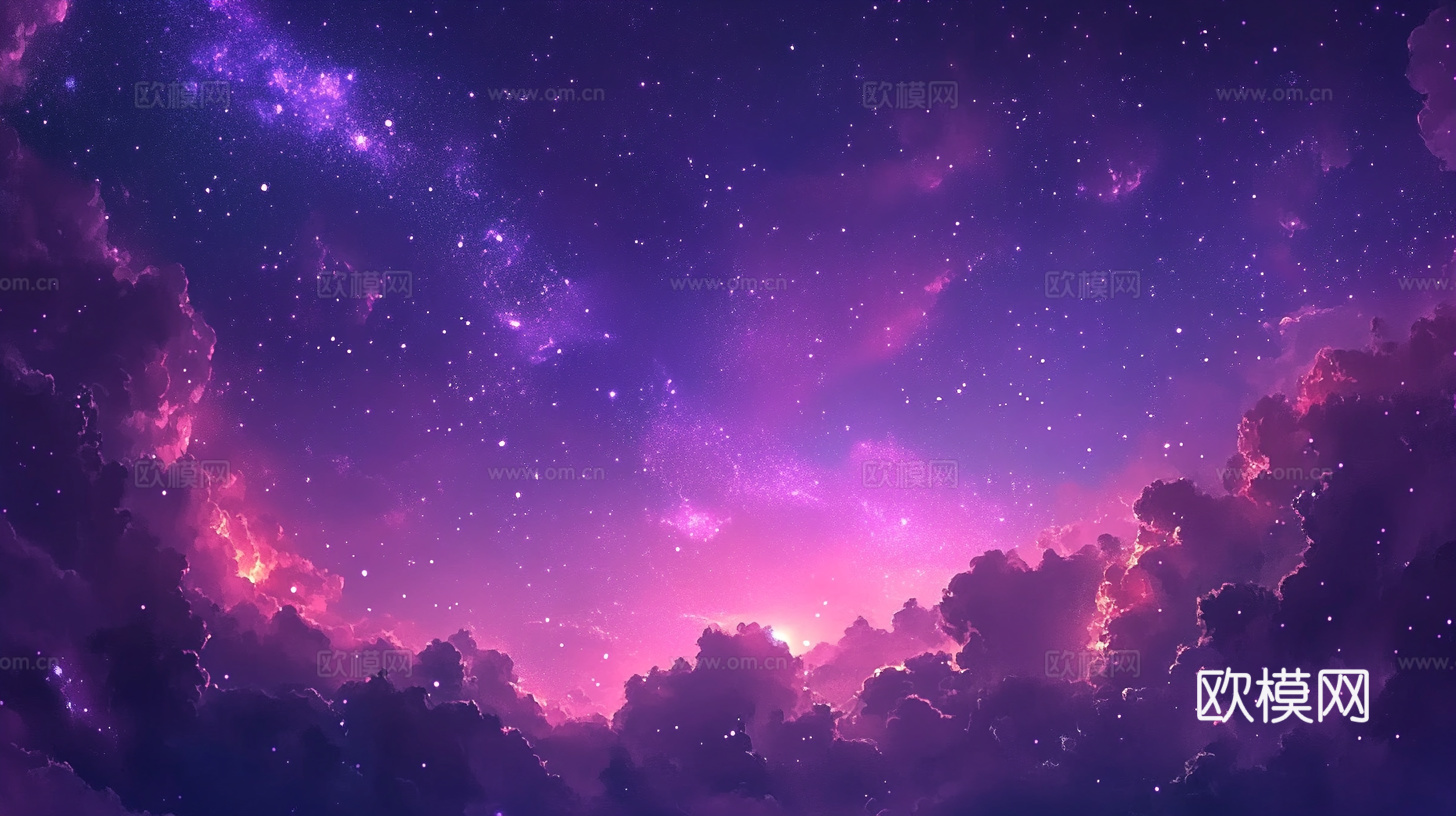梦幻云彩科幻电视屏幕