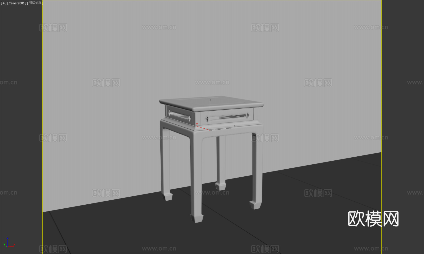 中式茶几 小桌几 实木红木3d模型