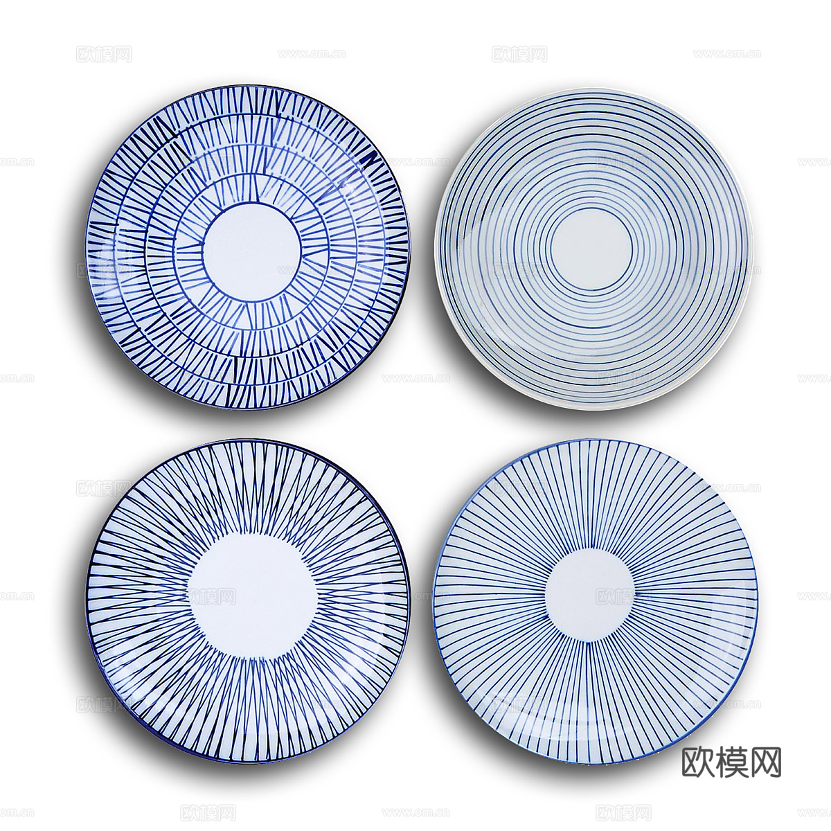 新中式碗碟挂件3d模型