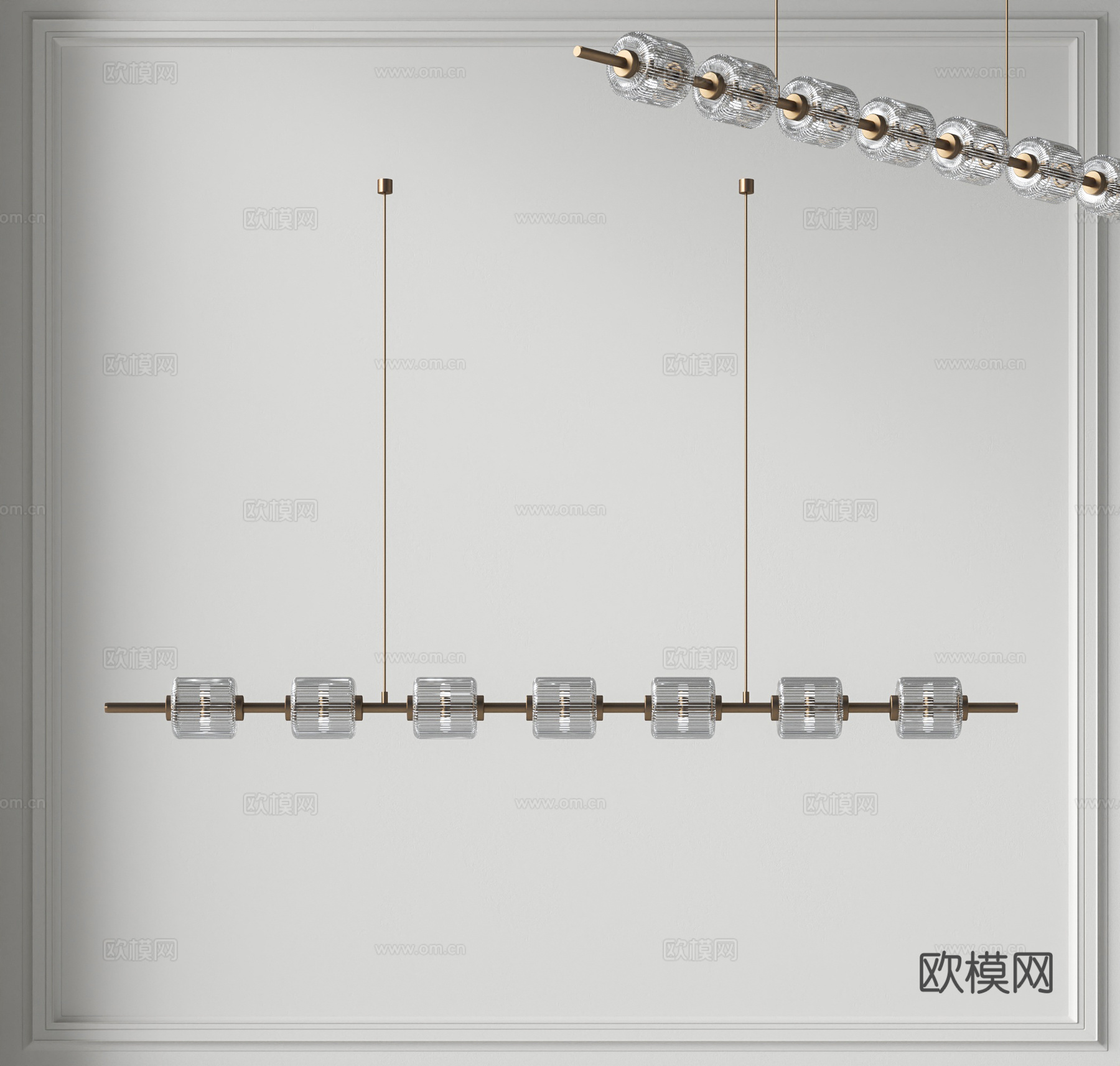 现代意式餐厅吊灯 现代吊灯su模型