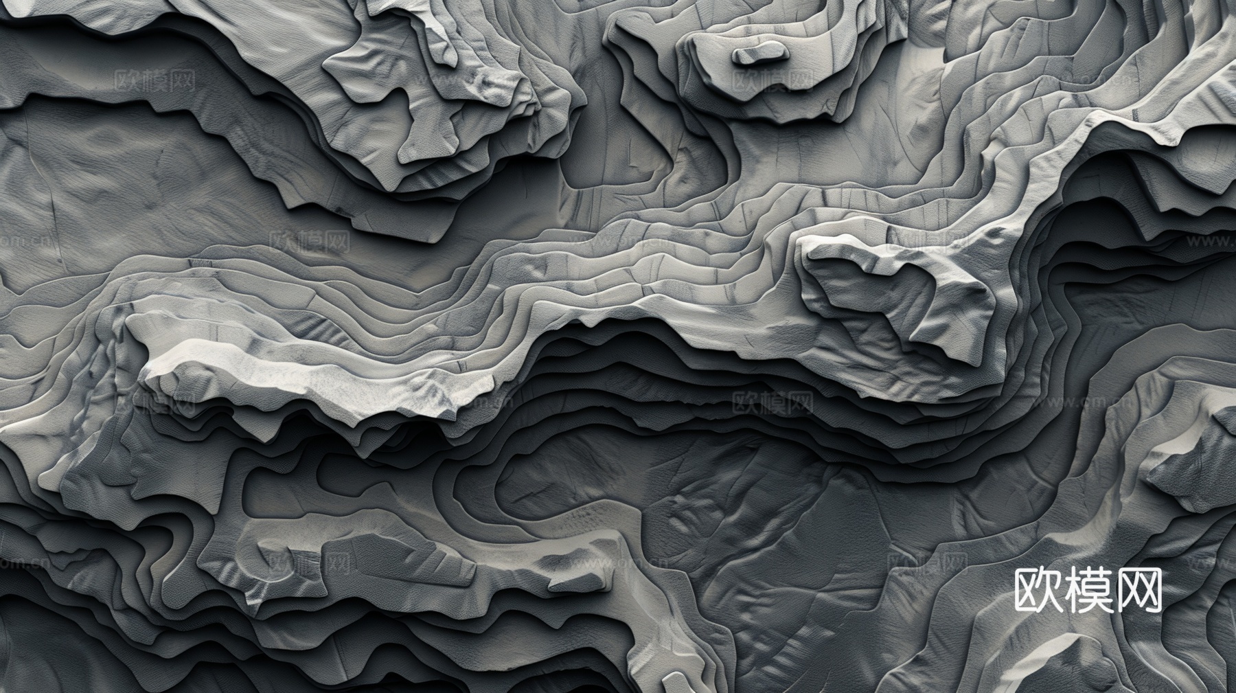 3D浮雕立体砖墙背景下载（渲染图4）