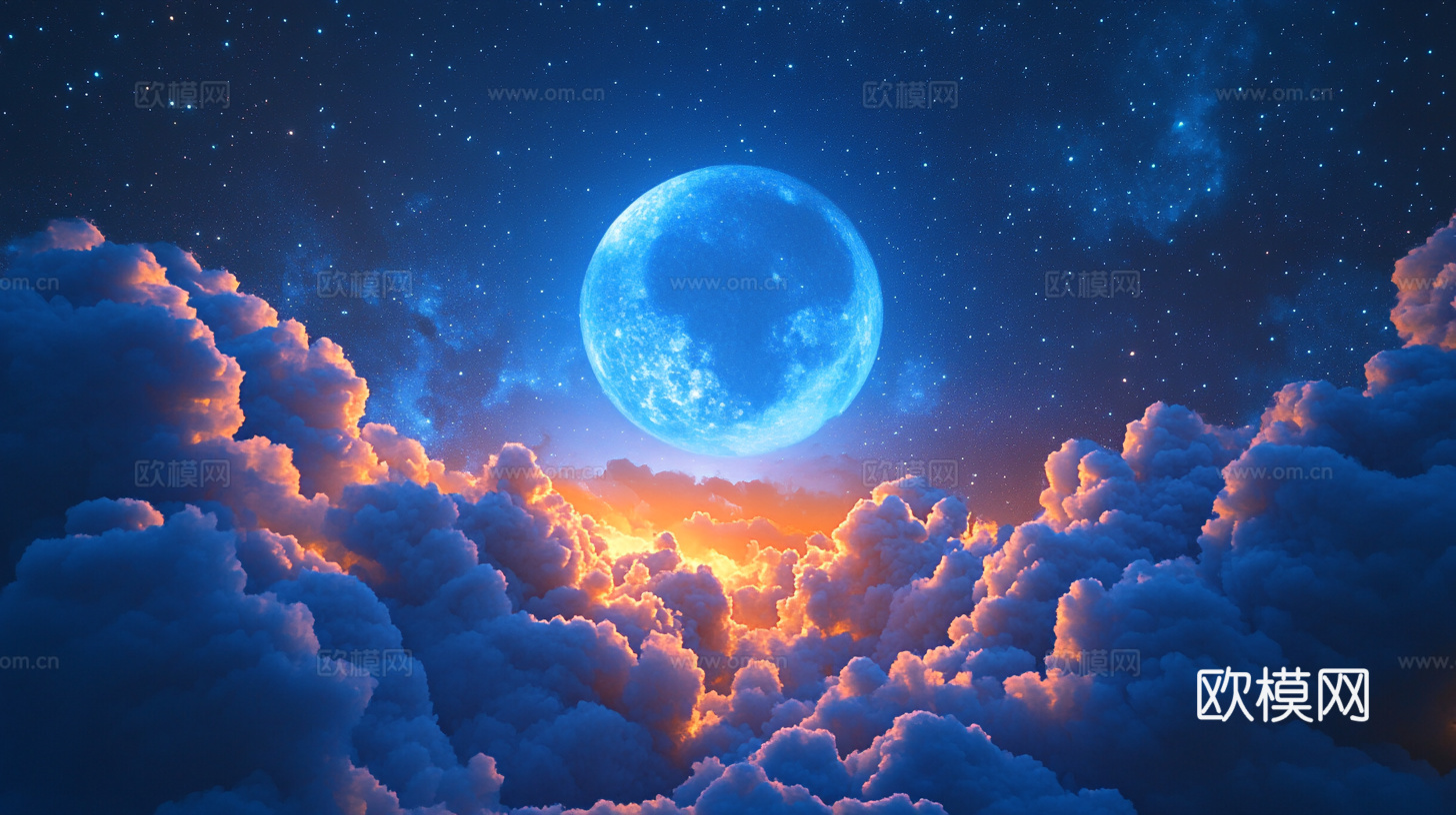 梦幻云彩科幻电视屏幕