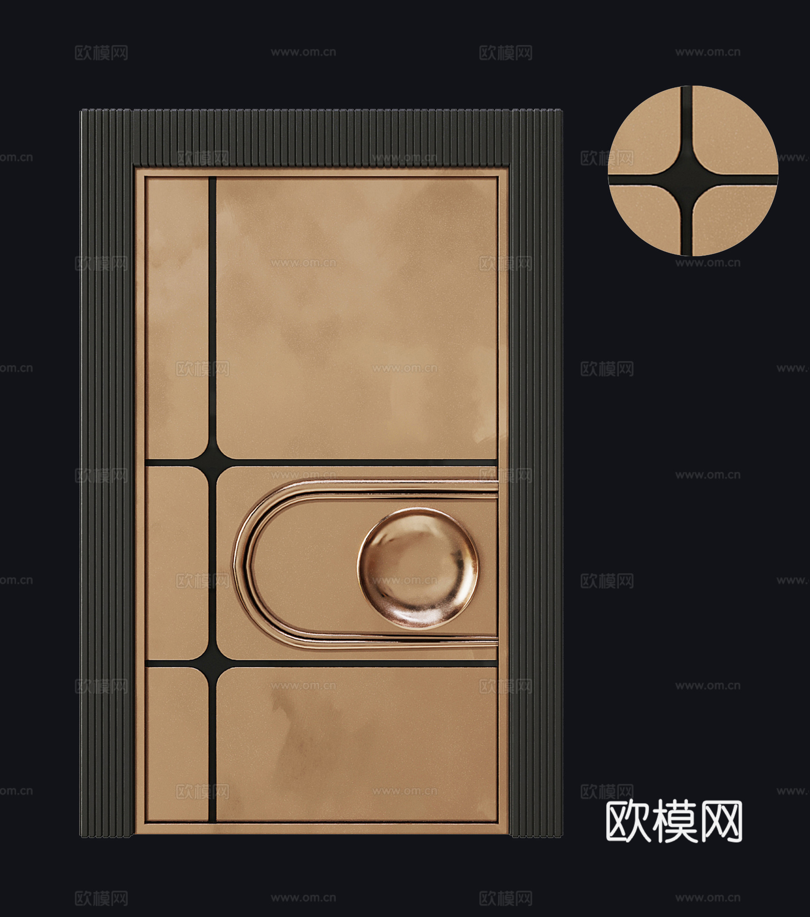 现代轻奢入户门su模型