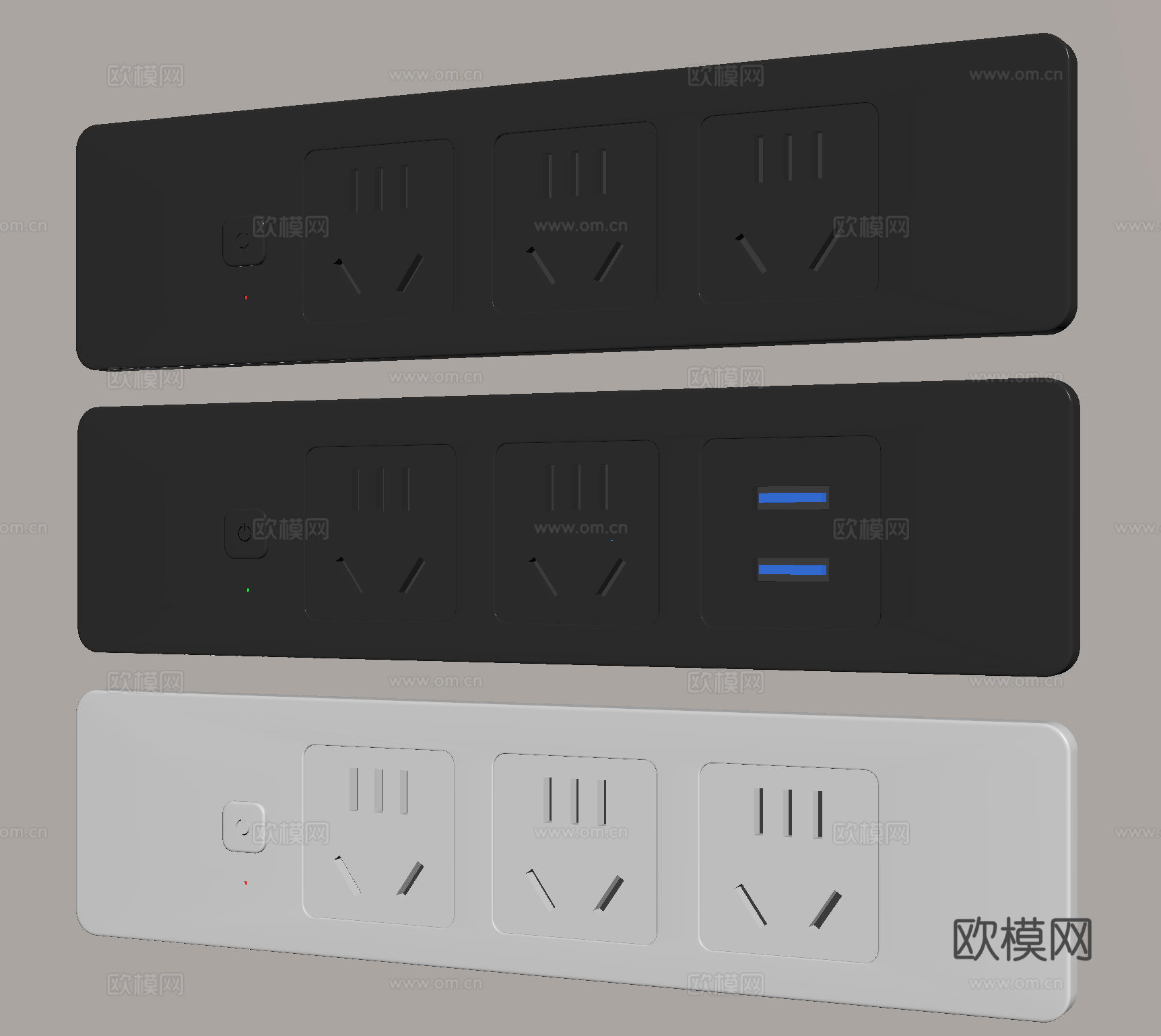 插座su模型