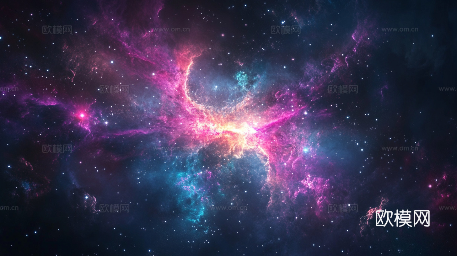 梦幻云彩科幻电视屏幕