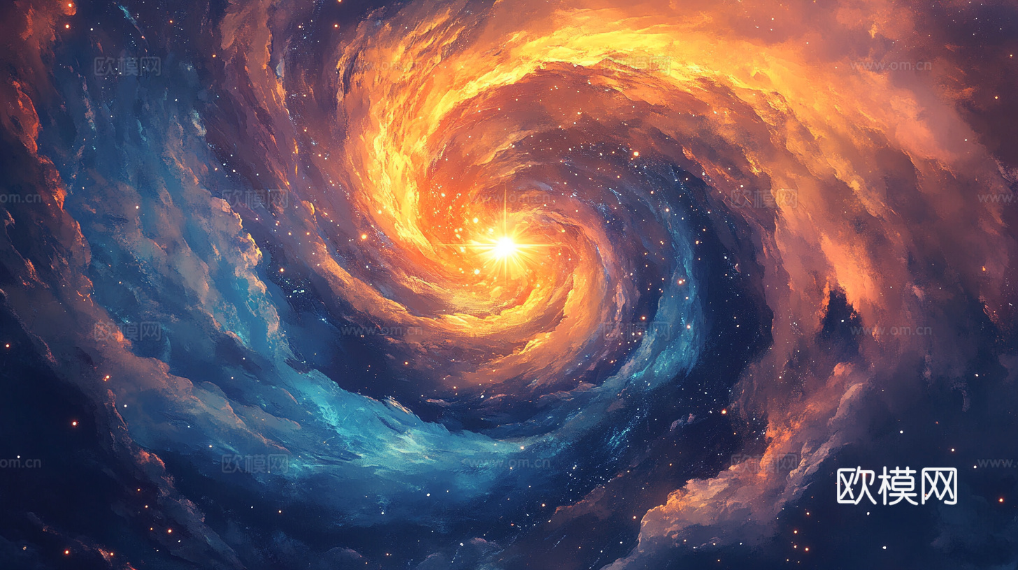 梦幻云彩科幻电视屏幕