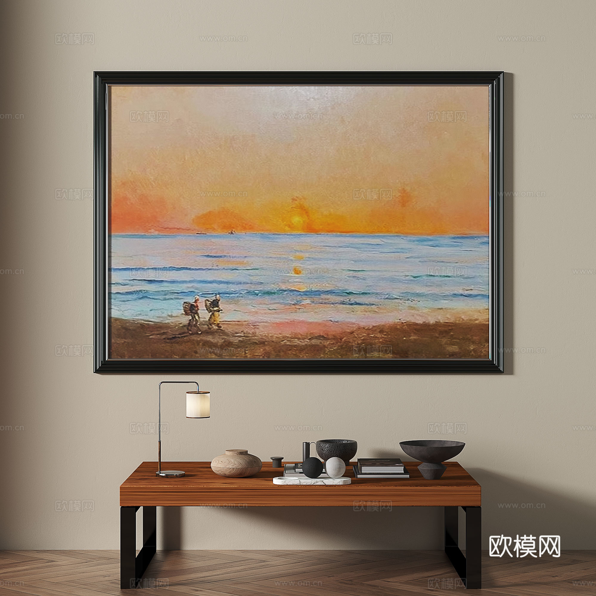 现代，法式，复古，中古，轻奢，侘寂，简约，抽象，装饰画3d模型