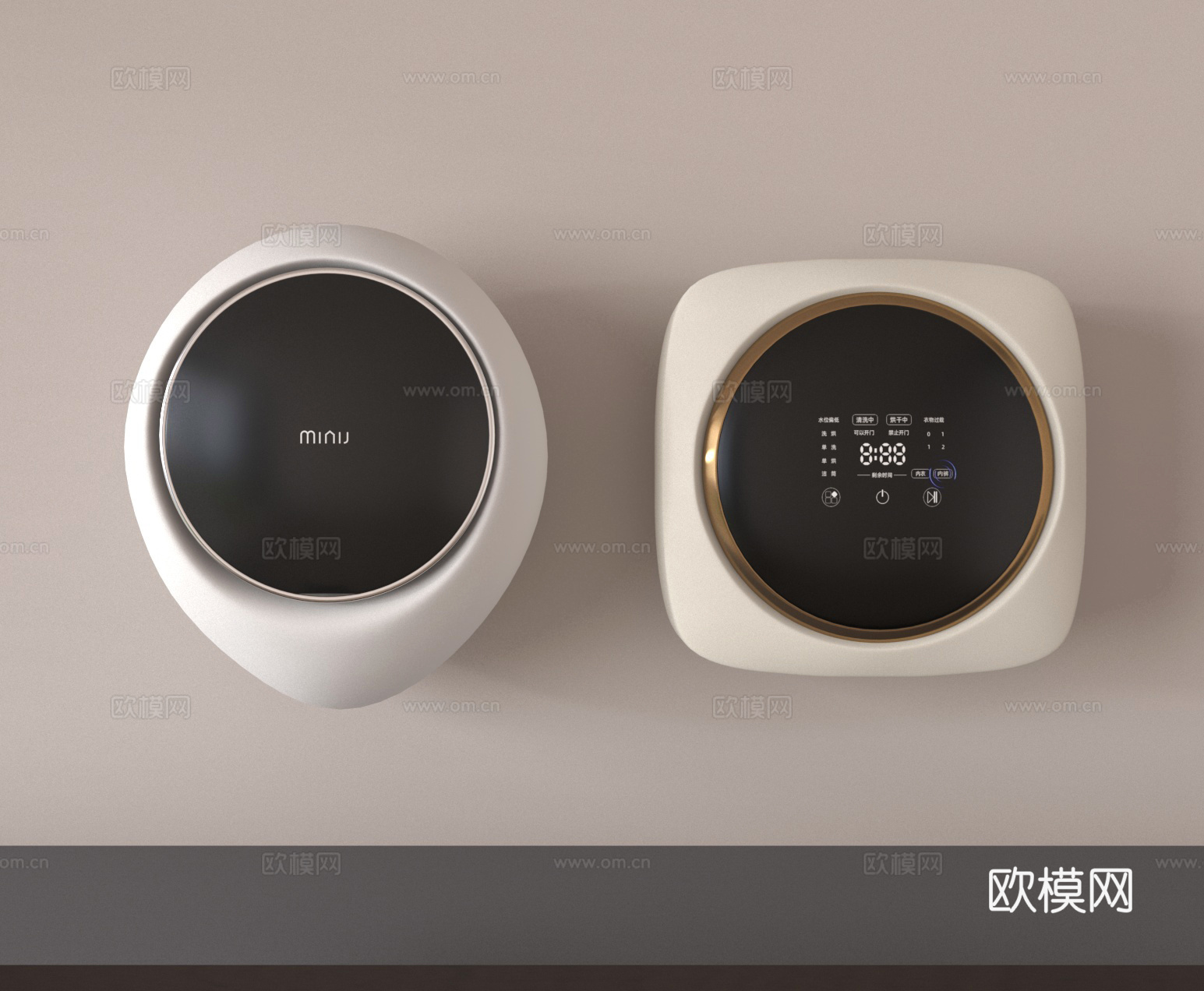 壁挂洗衣机 内衣洗衣机3d模型