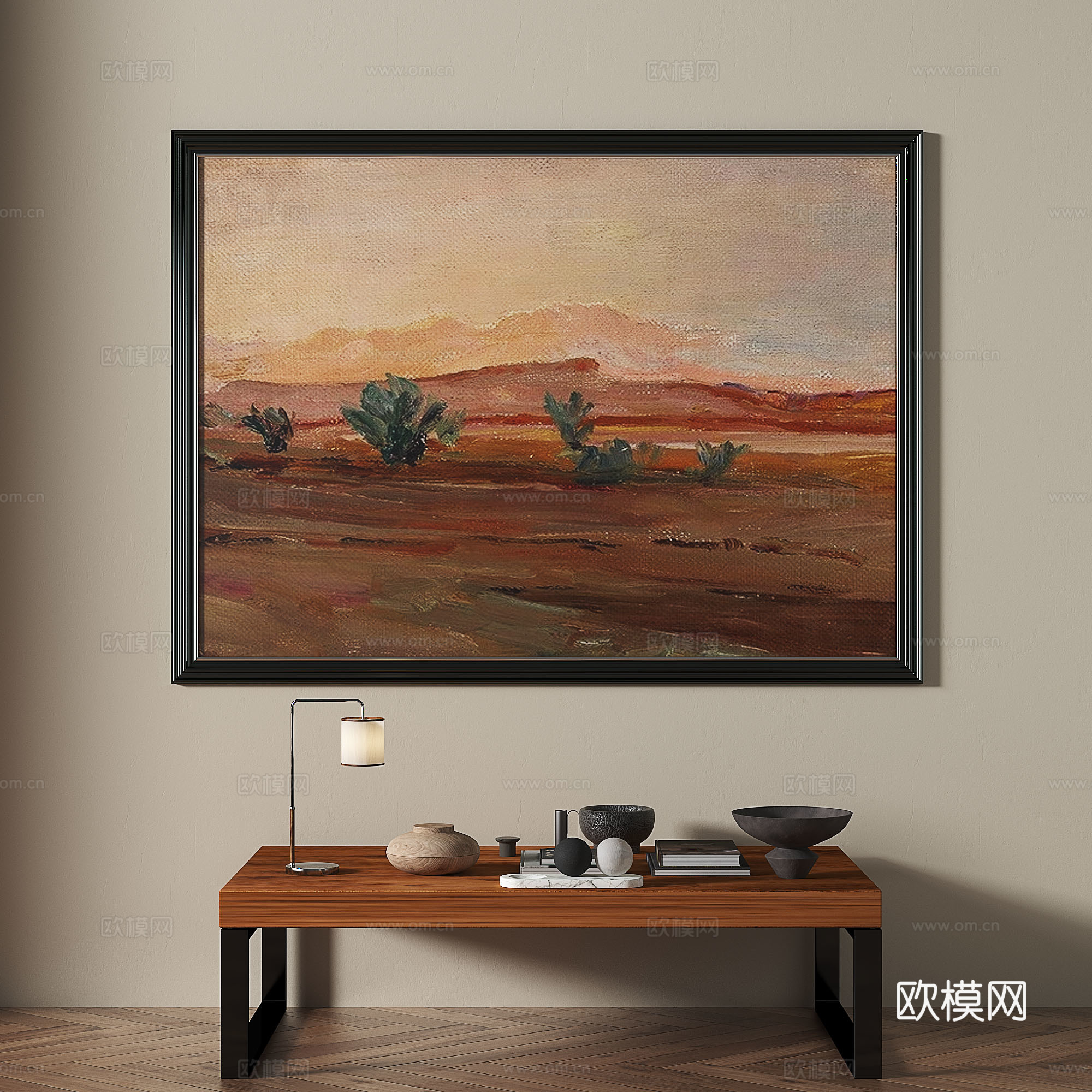 现代，法式，复古，中古，轻奢，侘寂，简约，抽象，装饰画3d模型