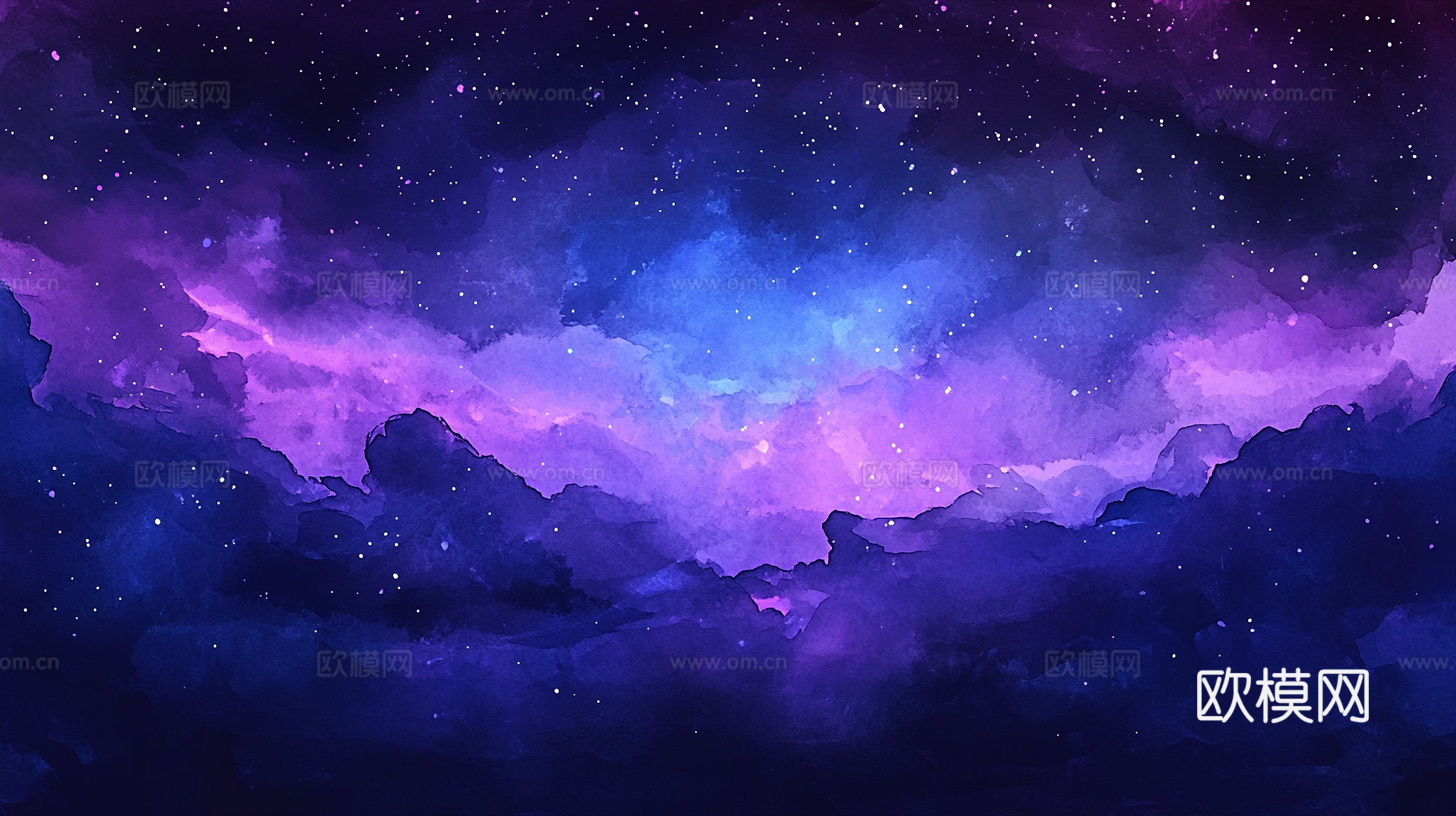 梦幻云彩科幻电视屏幕