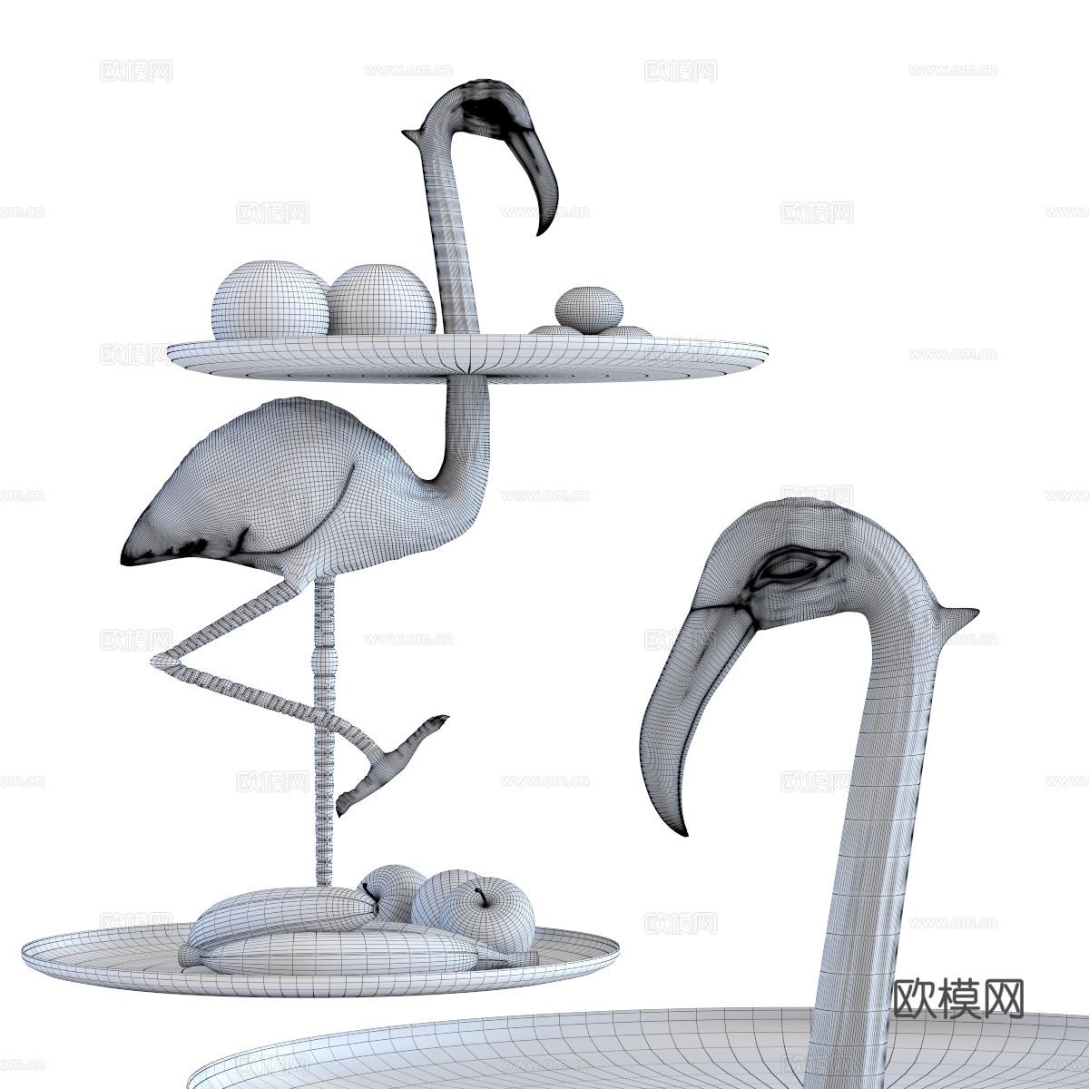 现代动物艺术边几3d模型