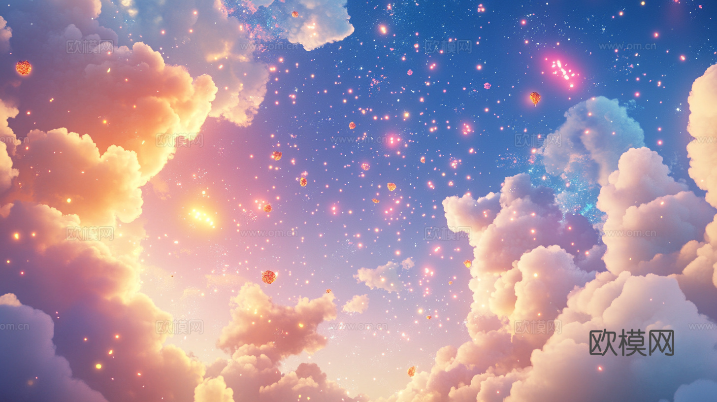 梦幻云彩科幻电视屏幕下载（渲染图3）