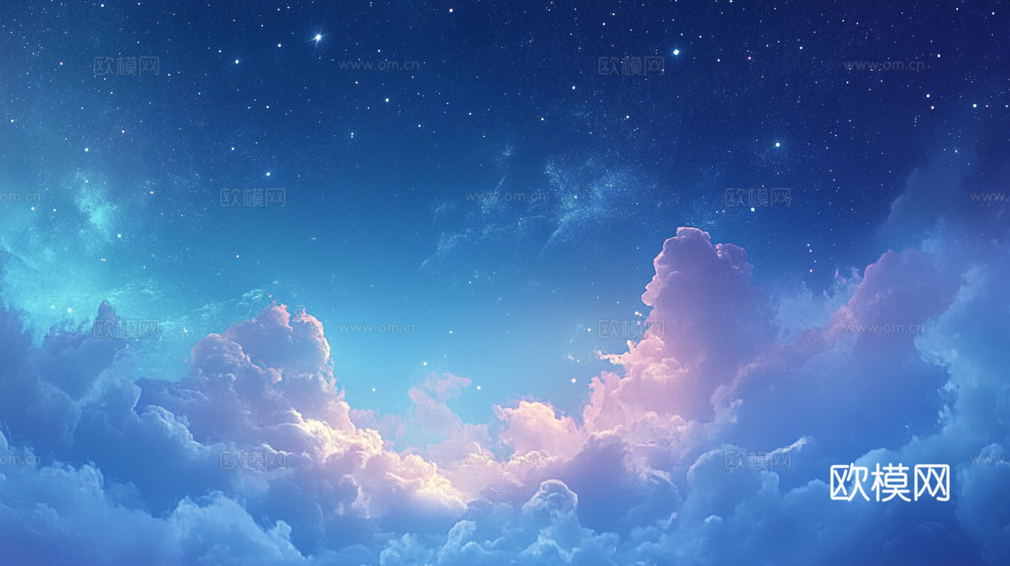 梦幻云彩科幻电视屏幕下载（渲染图1）