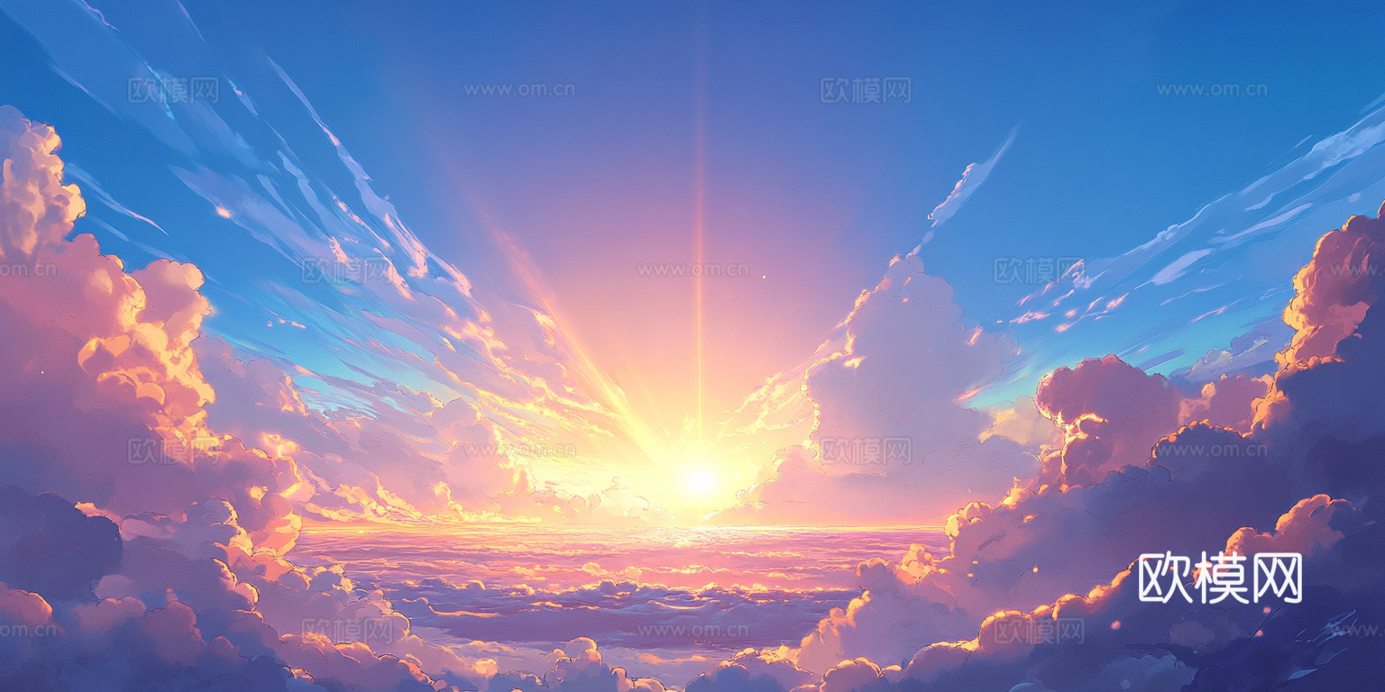 梦幻云彩科幻电视屏幕下载（渲染图1）