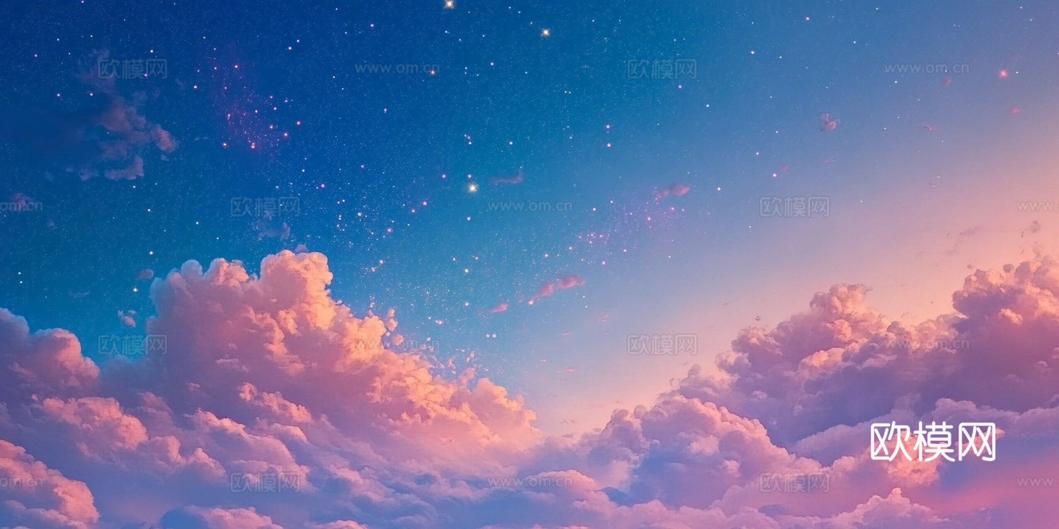 梦幻云彩科幻电视屏幕