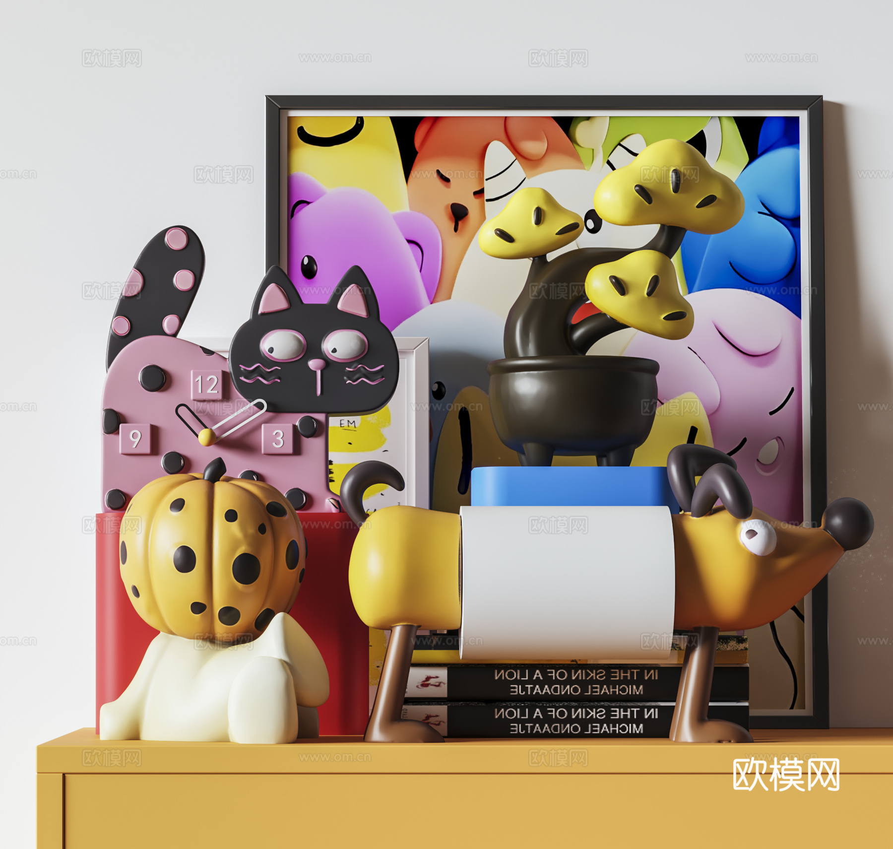 孟菲斯雕塑摆件3d模型