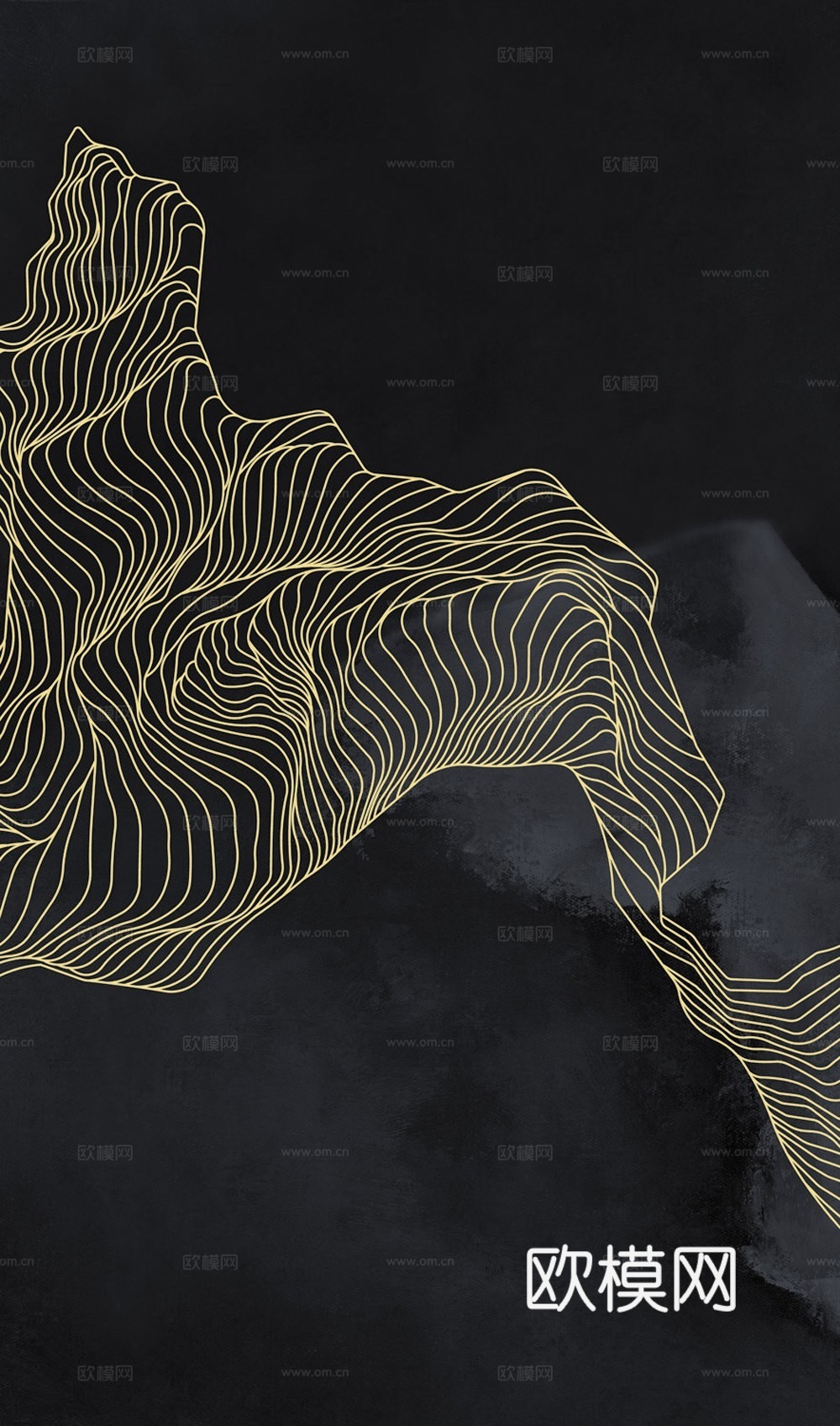 新中式山水抽象壁纸下载