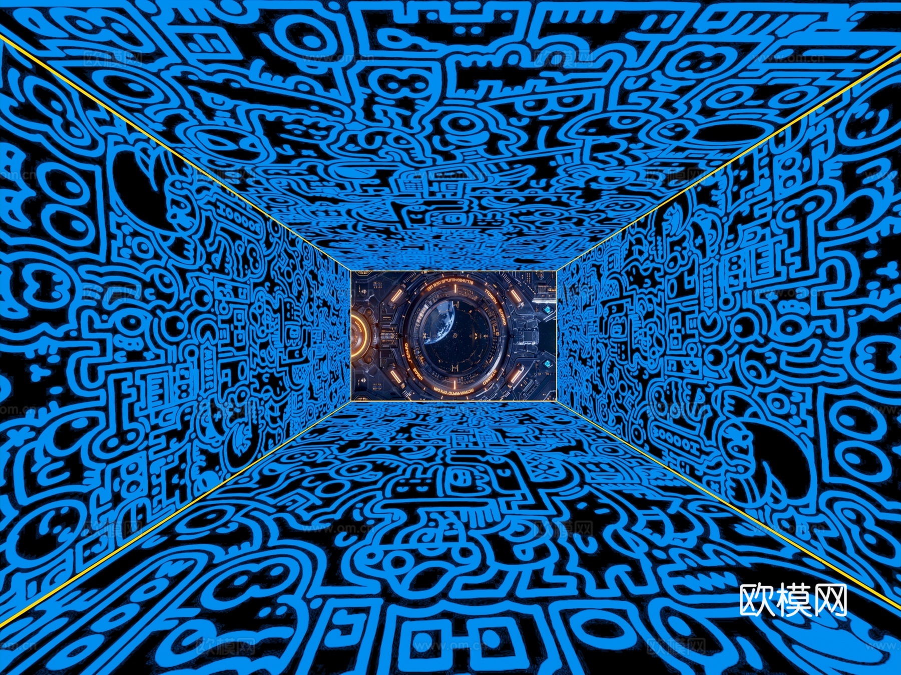 现代走廊过道3d模型