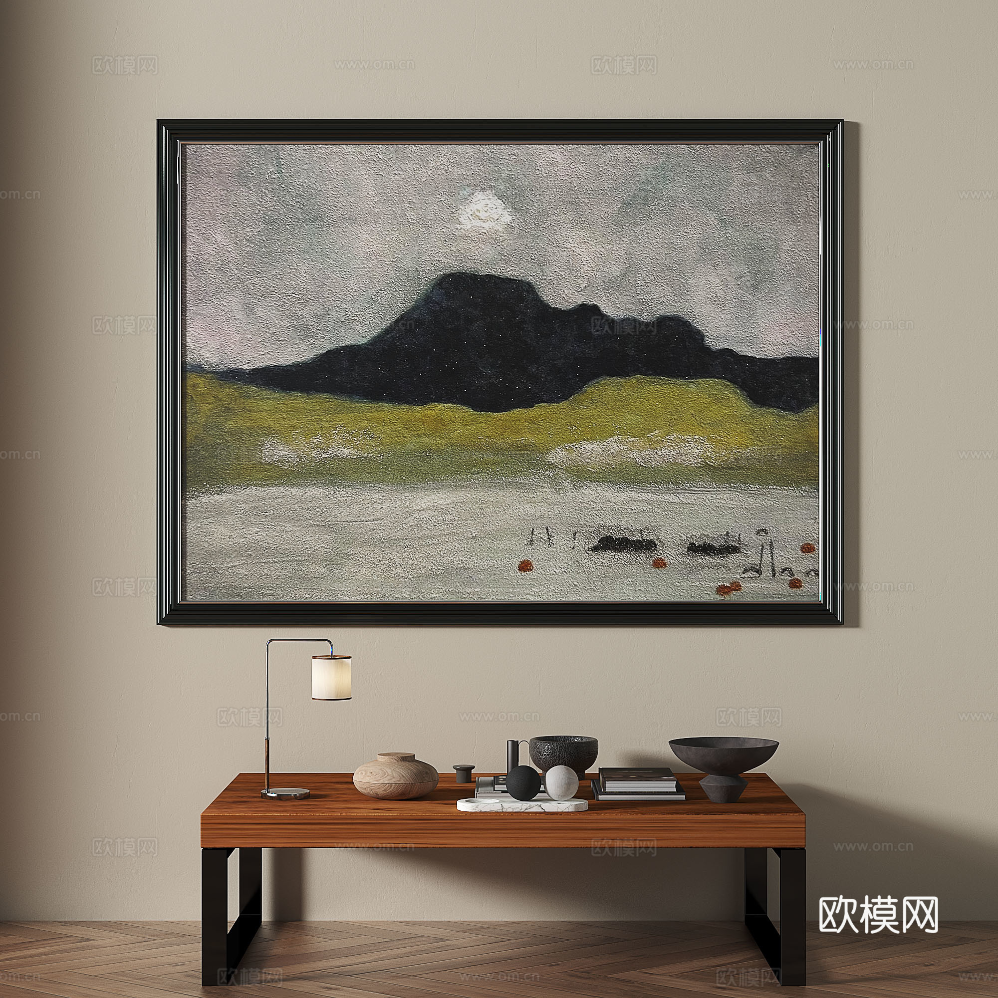 现代，法式，复古，中古，轻奢，侘寂，简约，抽象，装饰画3d模型