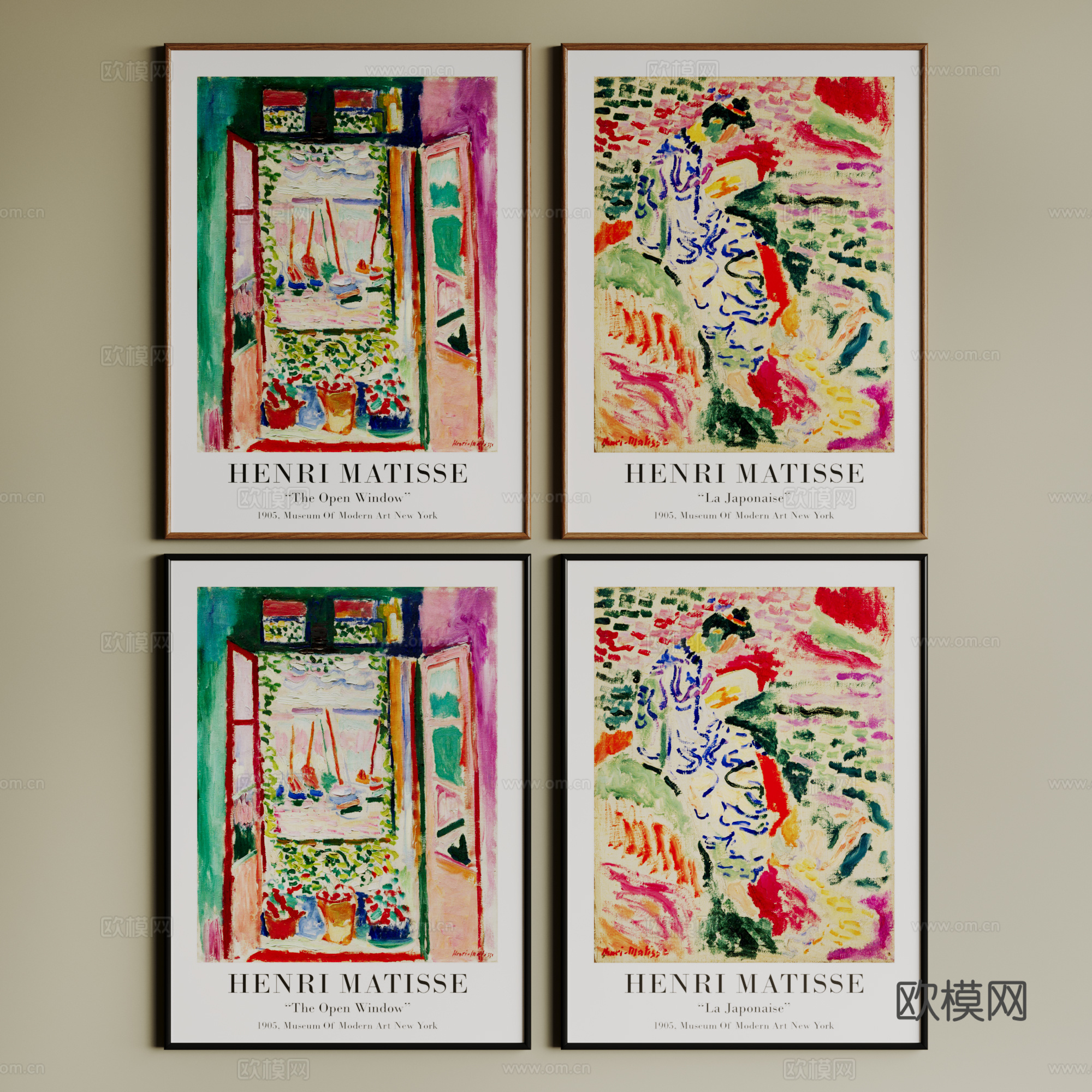 现代挂画 装饰画 中古风挂画 客厅挂画 艺术挂画3d模型