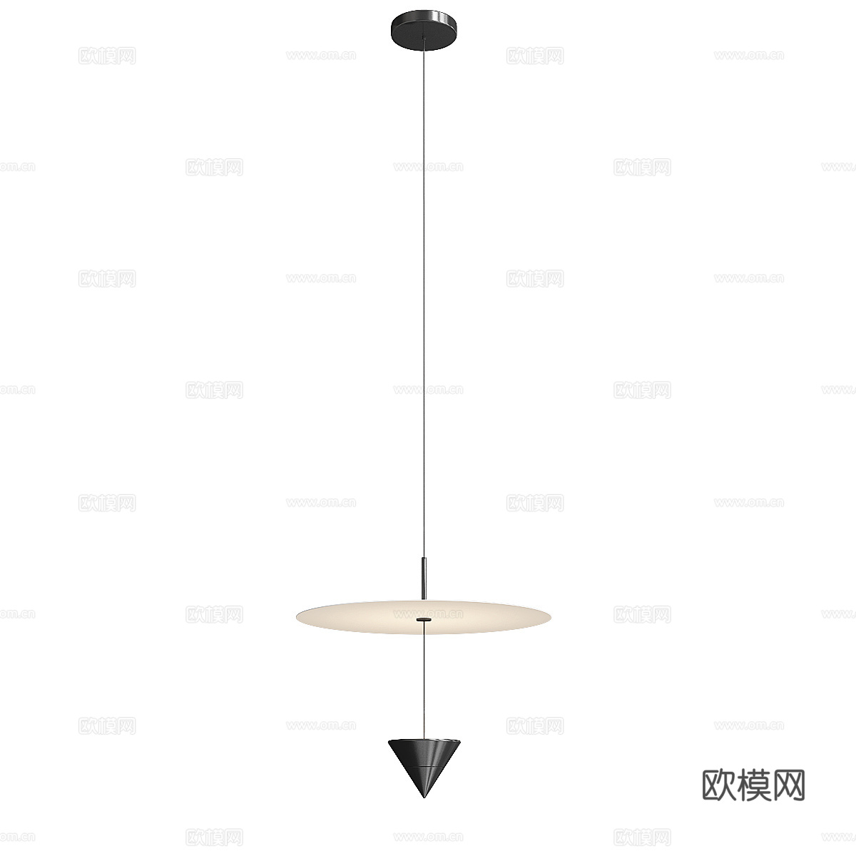 现代意式极简装饰吊灯3d模型