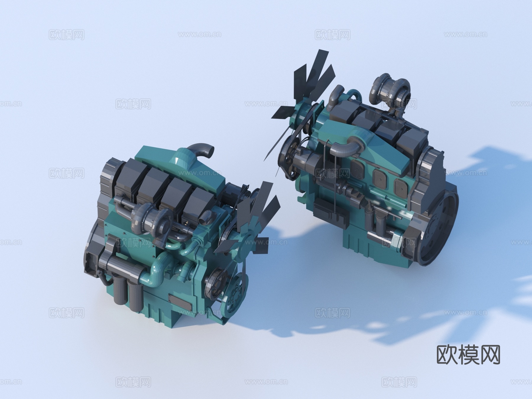 电机 马达 发动机 引擎 动力系统 工业设备3d模型