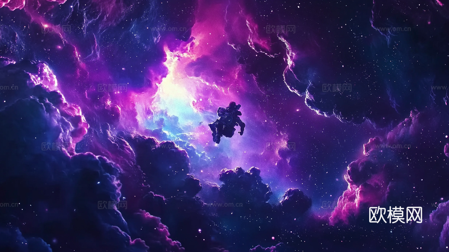 梦幻云彩科幻电视屏幕
